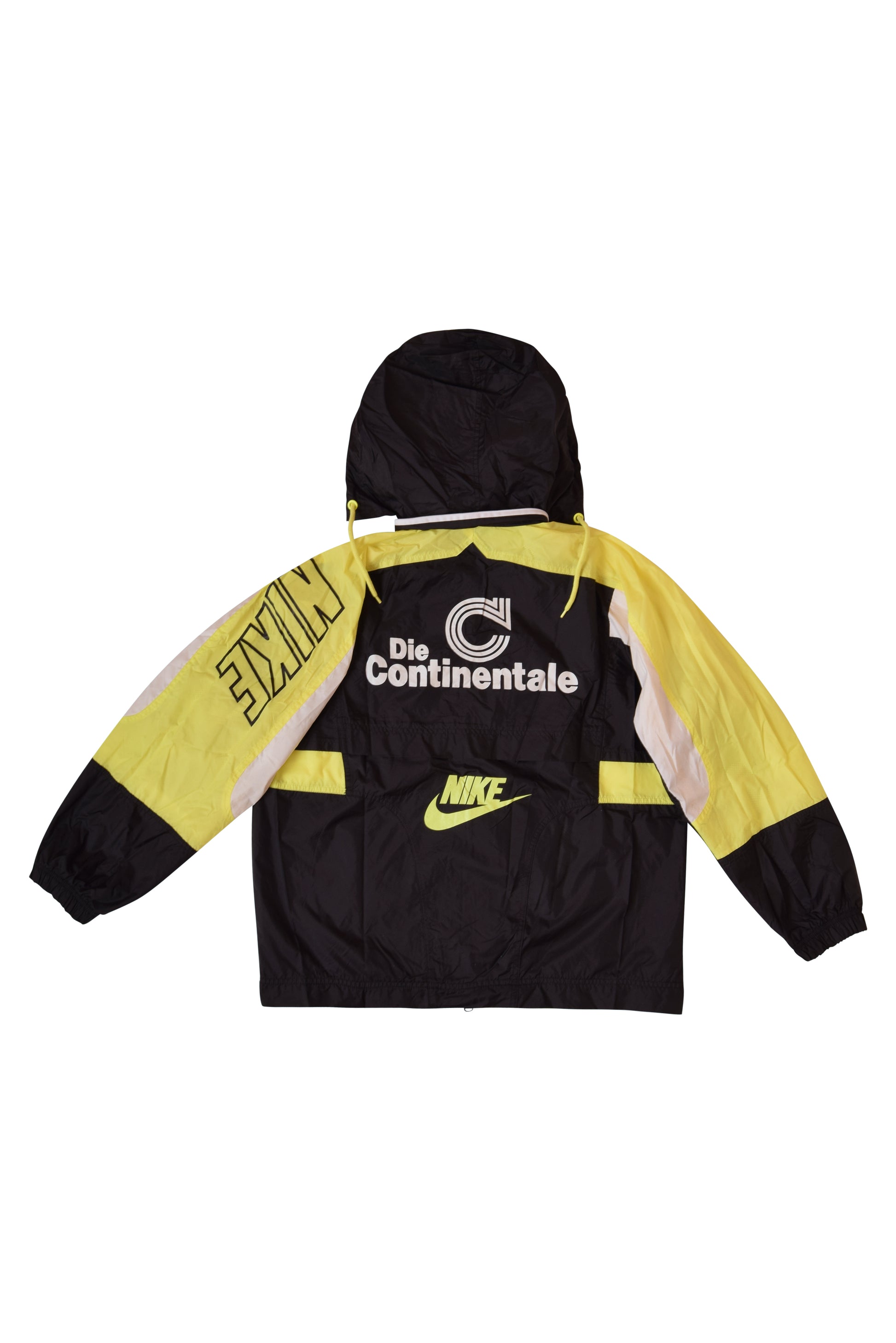 Borussia Dortmund BVB 1996 - 1997 Nike Premier Windbreaker / Jacket Size S-M Die Continental Black Yellow Neon