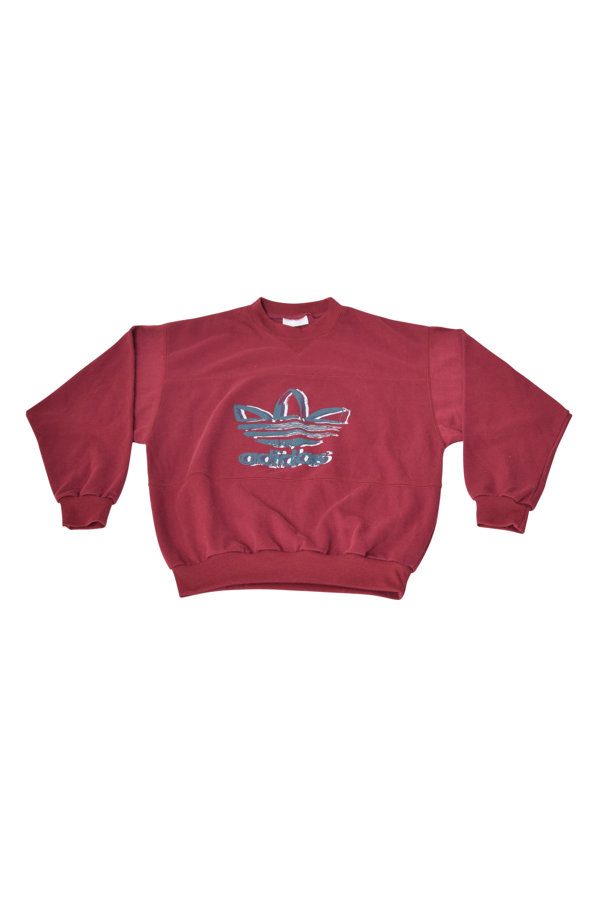 Vintage 90's Adidas Crew Neck Sweatshirt Size M Burgundy