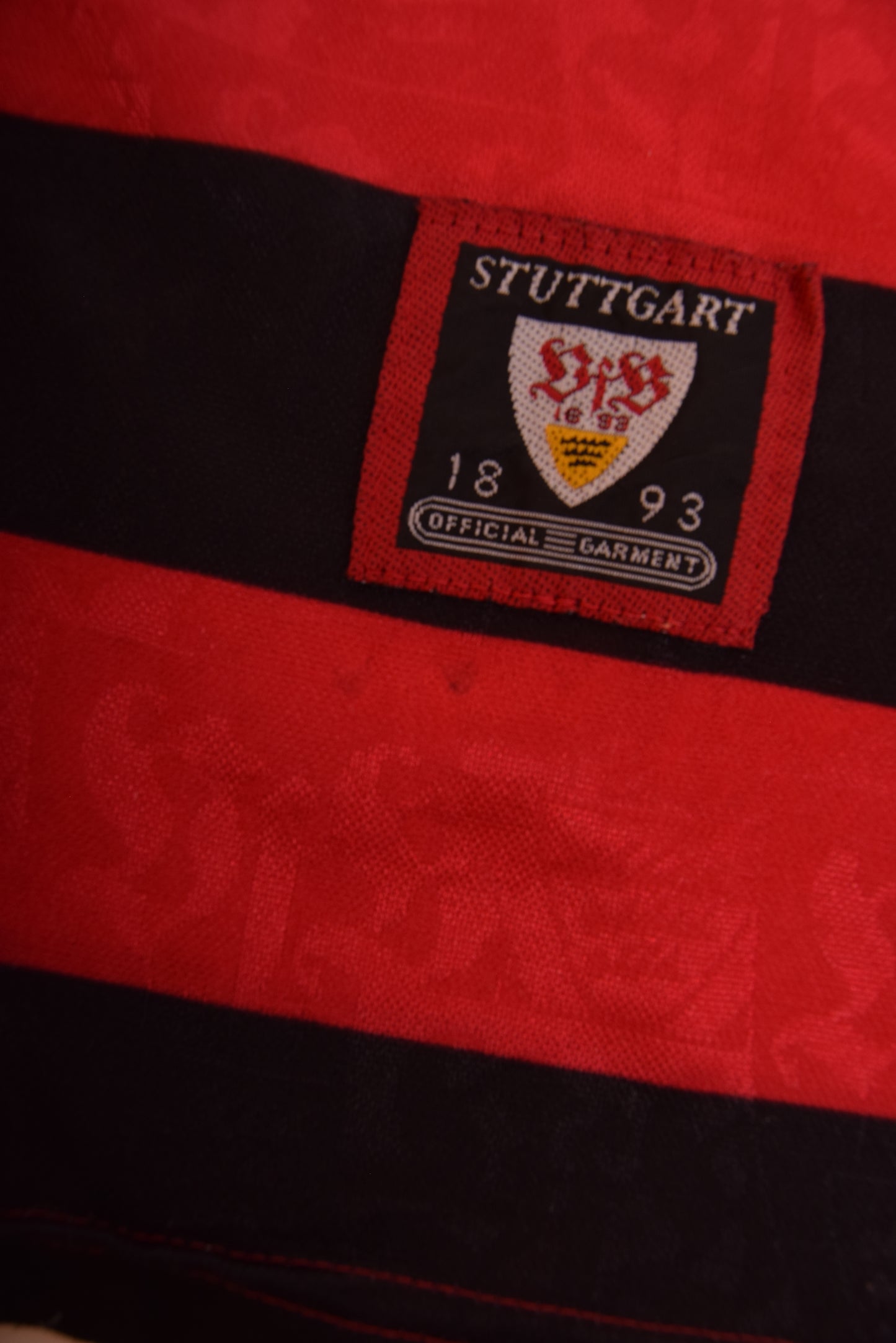 Vintage VFB Stuttgart '97-'98 Adidas Away Football Shirt Size XL Red Black