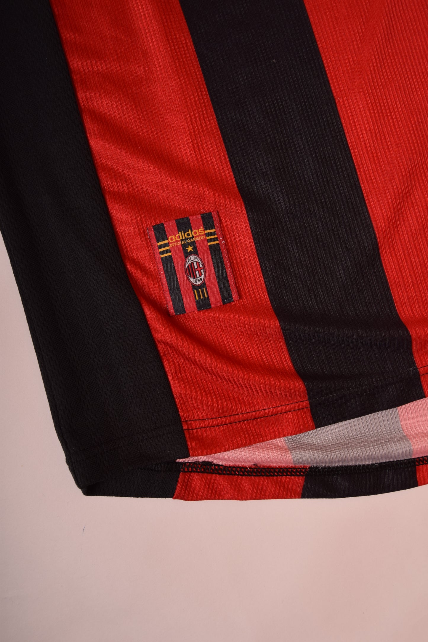 Vintage AC Milan Adidas '98-'99 Home Football Shirt Size M Made in Italy Opel Red Black