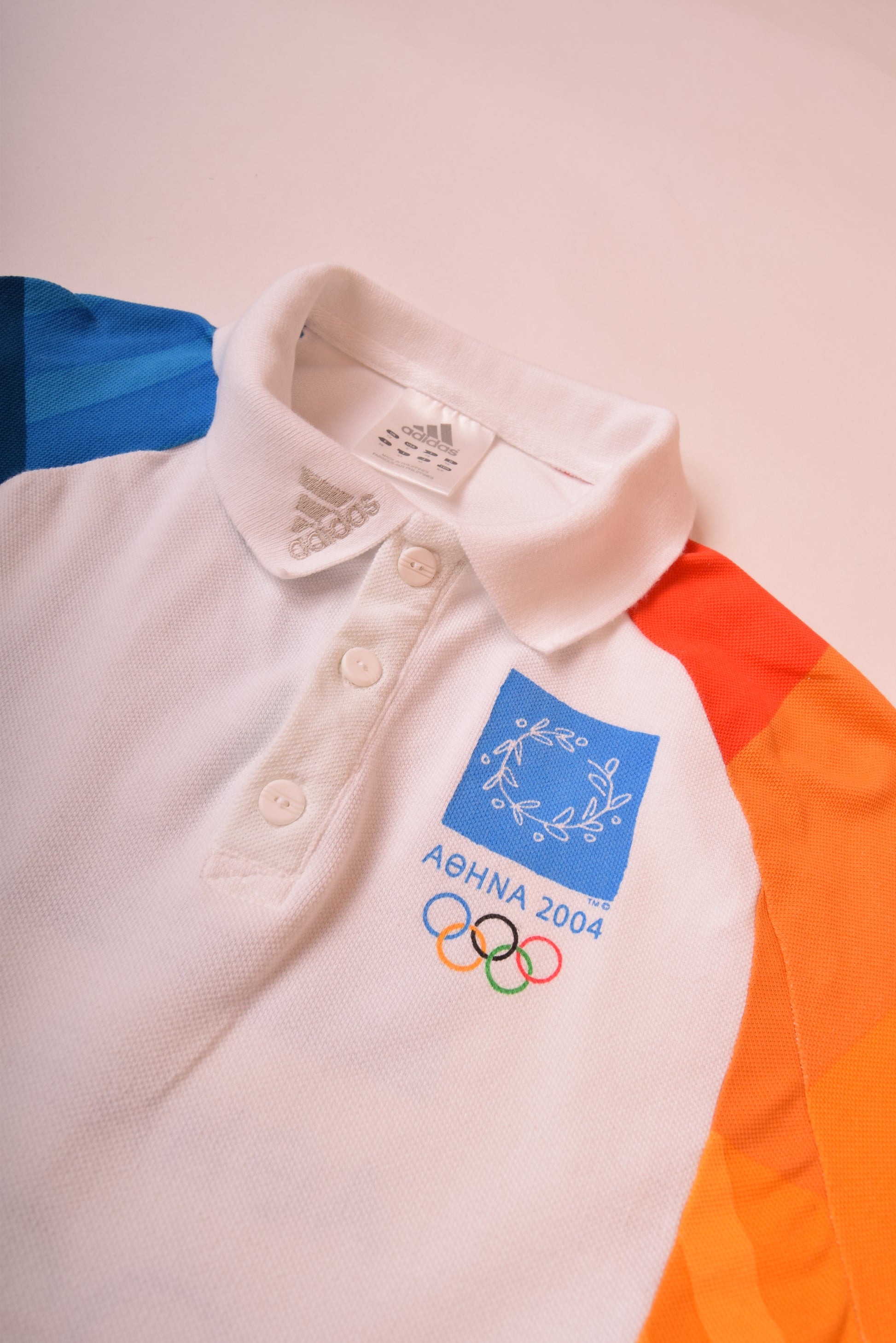 Adidas Polo Shirt Athens 2004 Olympic Games 100% Cotton