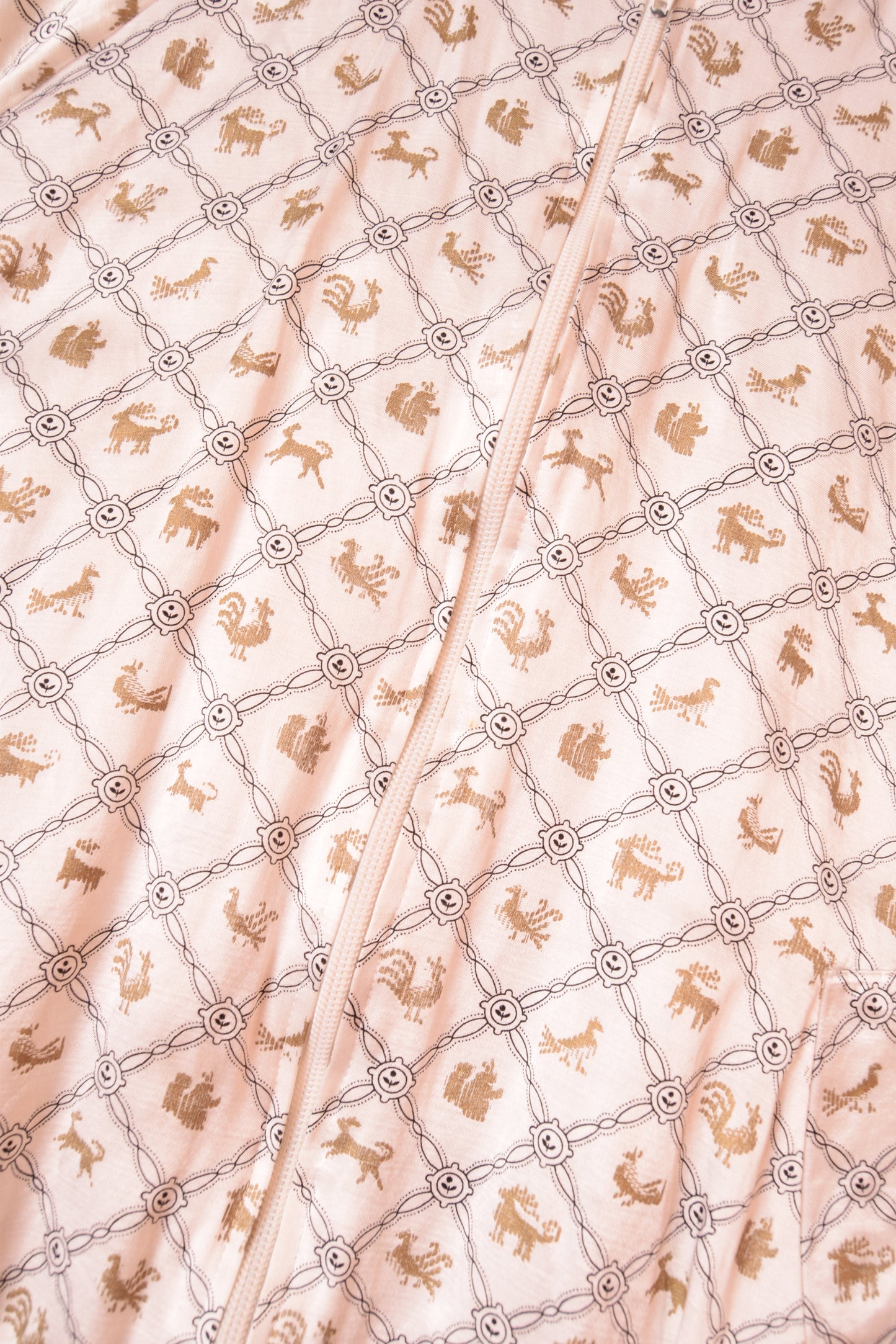 Vintage Jacket with Animals Print Made in Italy Size M