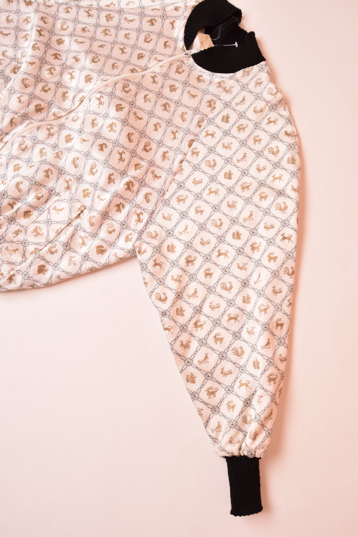 Vintage 90's Jacket with Animals Print Made in Italy Size M