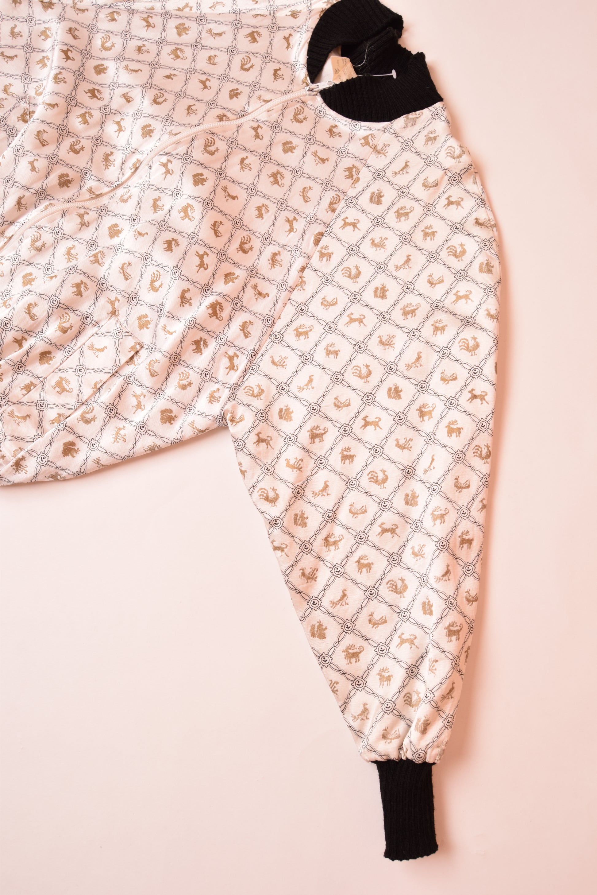 Vintage 90's Jacket with Animals Print Made in Italy Size M