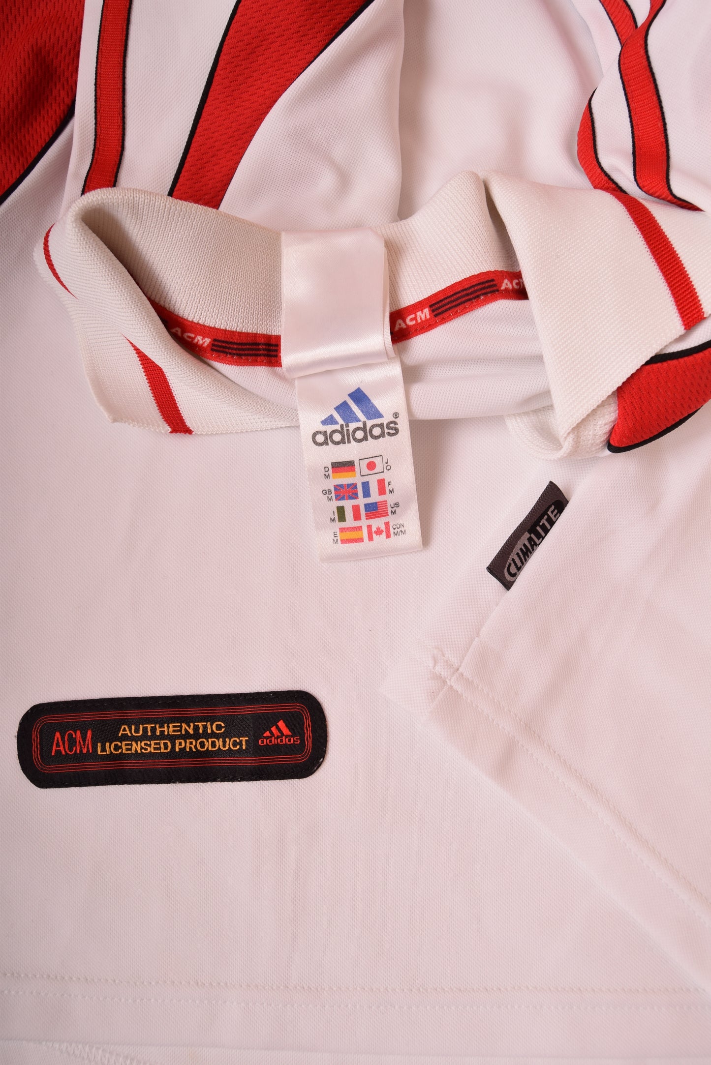 Vintage AC Milan Adidas 2000-2001 Away Football Shirt White Opel Size M Made in Italy