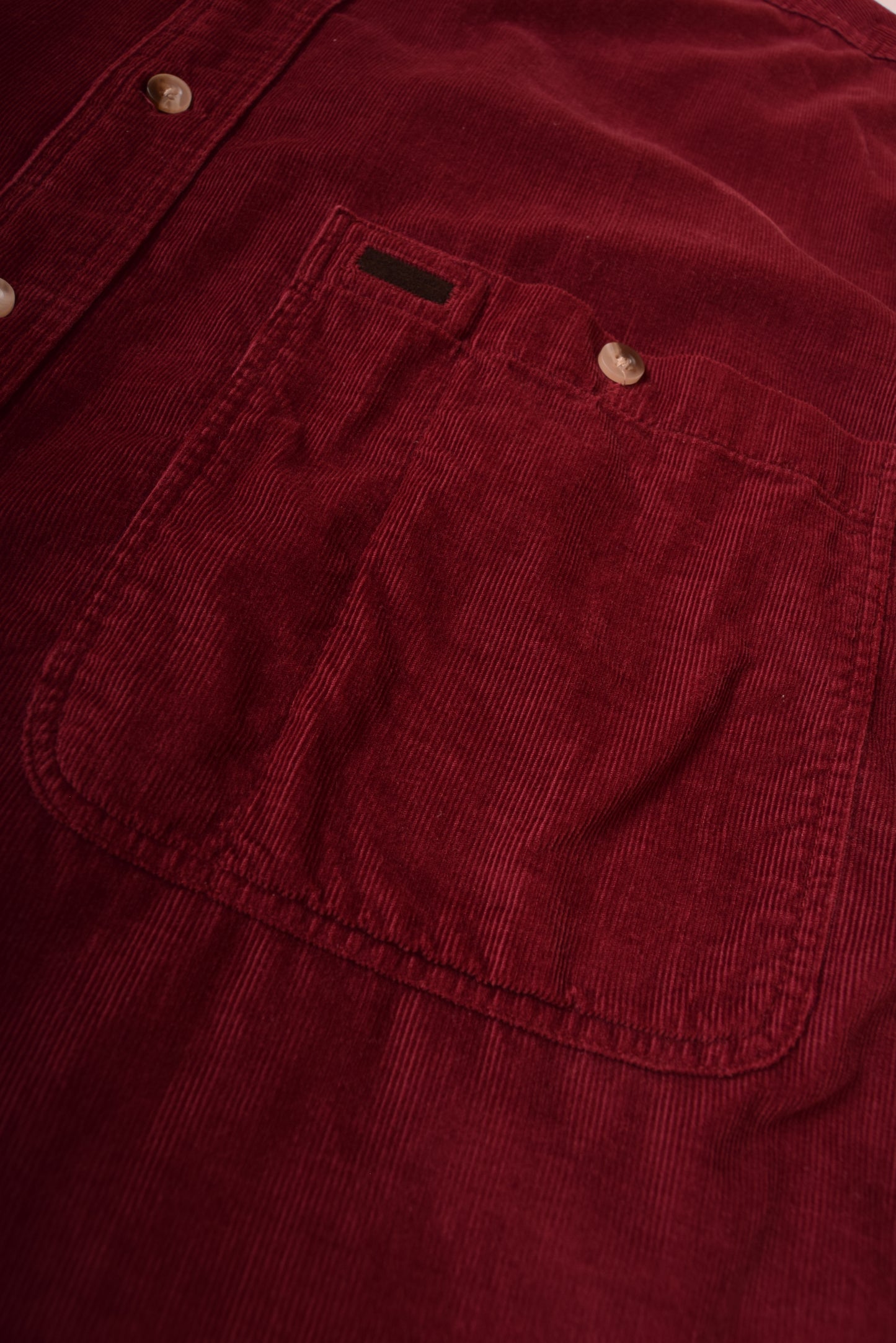 Vintage Timberland Corduroy Weathergear Burgundy Shirt