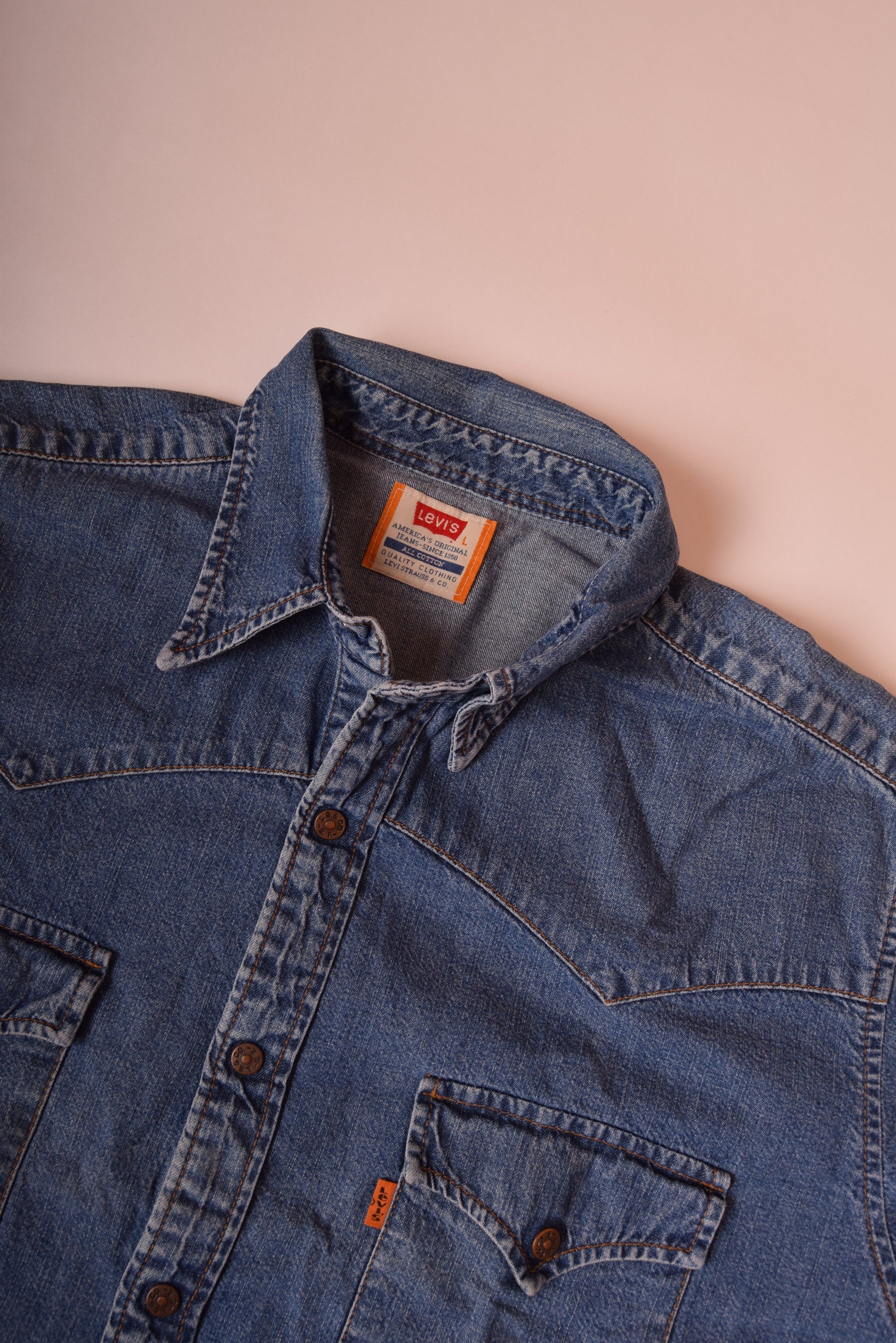 Vintage Levi's Denim / Jeans Shirt Size L 90's