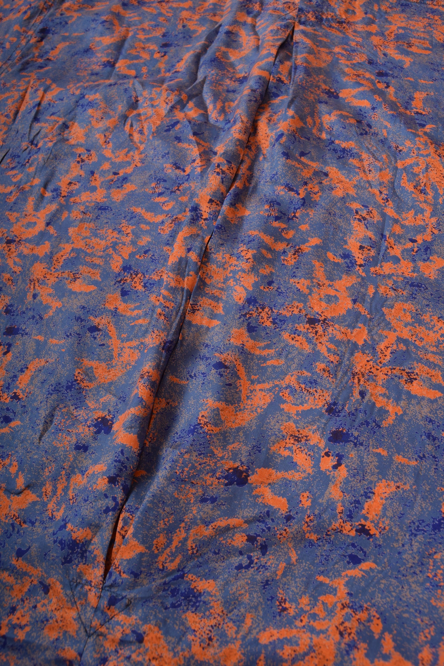 Vintage Silk Festival Shirt 90's Crazy Pattern Size XL