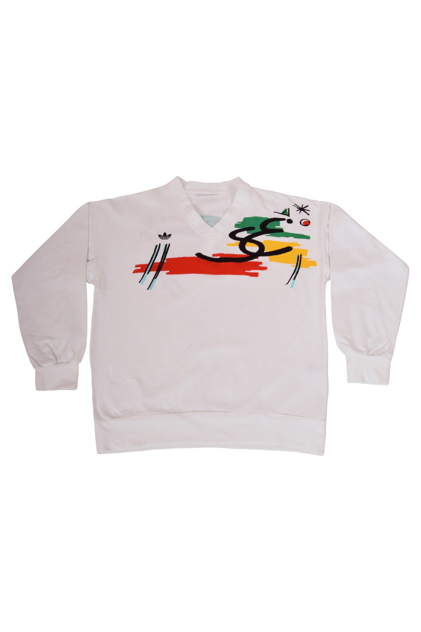 Vintage Adidas Stefan Edberg Sweatshirt 80's Made in Yugoslavia Size M White