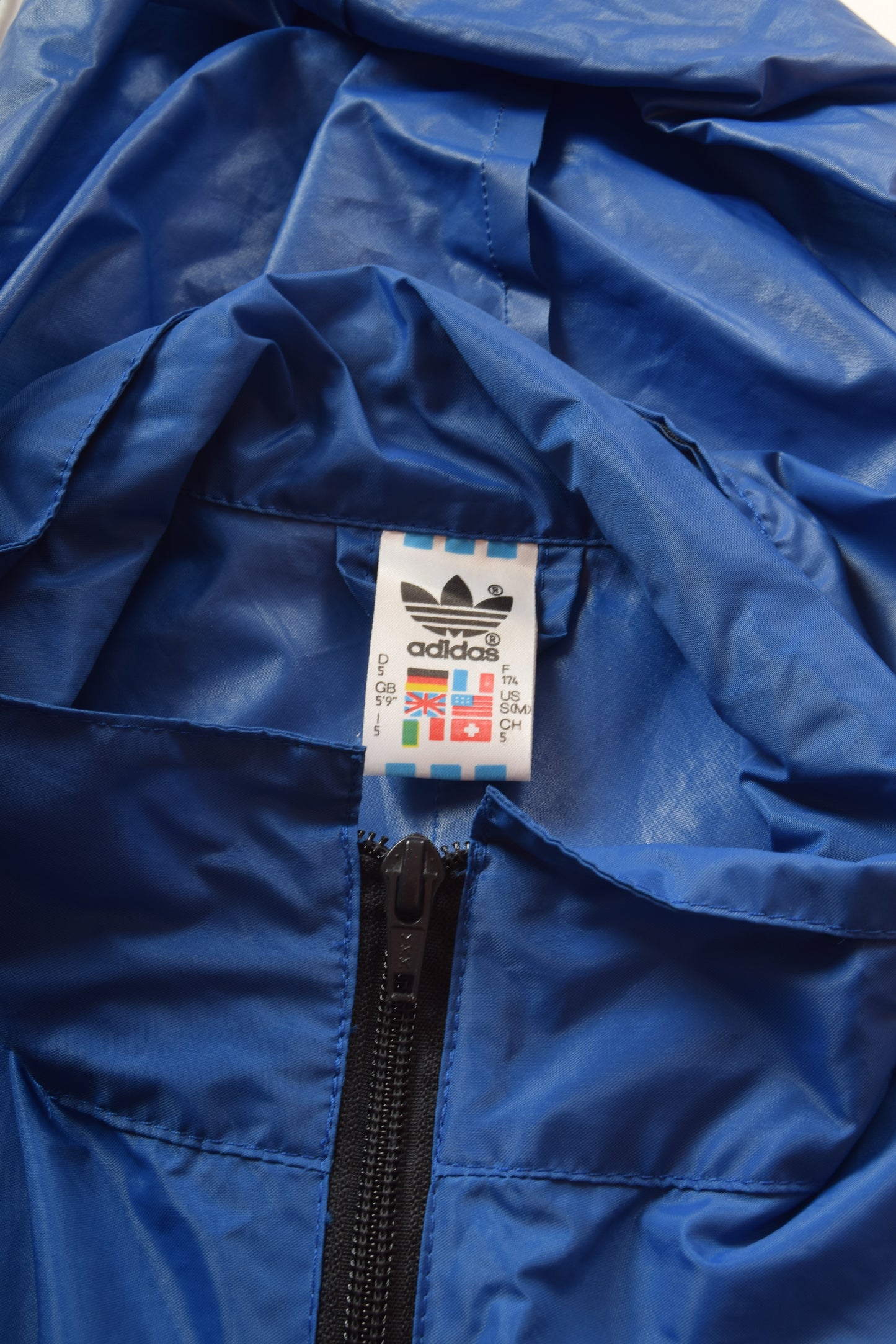 Vintage 90s Adidas Jacket Windbreaker Blue