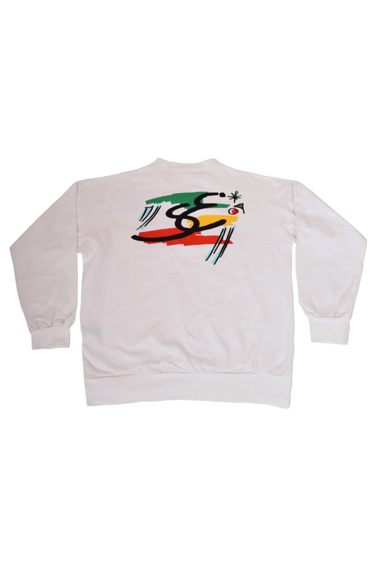 Vintage Adidas Stefan Edberg Sweatshirt 80's Made in Yugoslavia Size M White