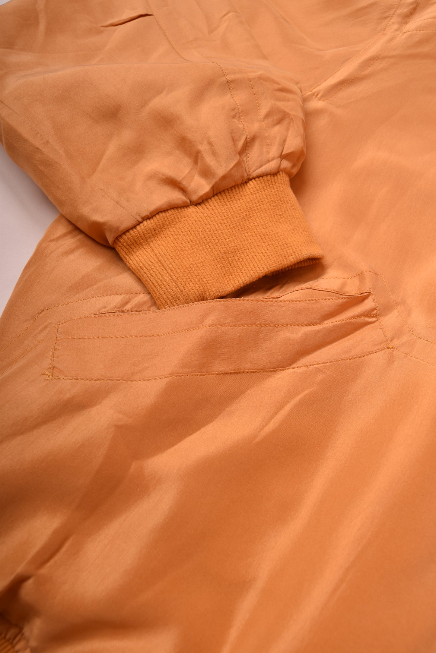 Vintage Silk Bomber with Shoulder Pads