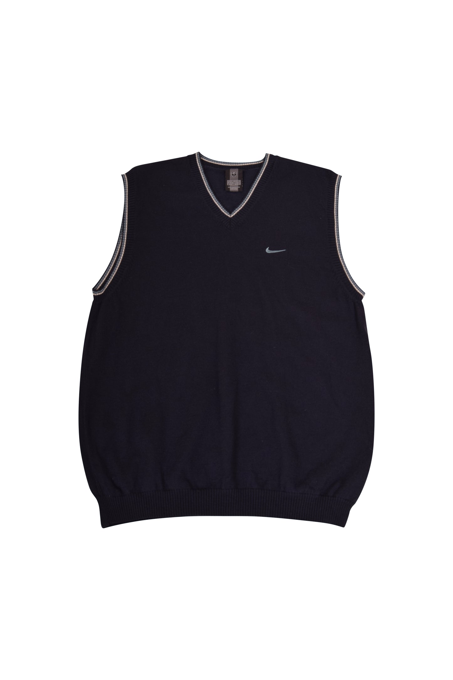 Vintage Nike Golf Vest 90's Navy Blue Size M 100% Merino Wool