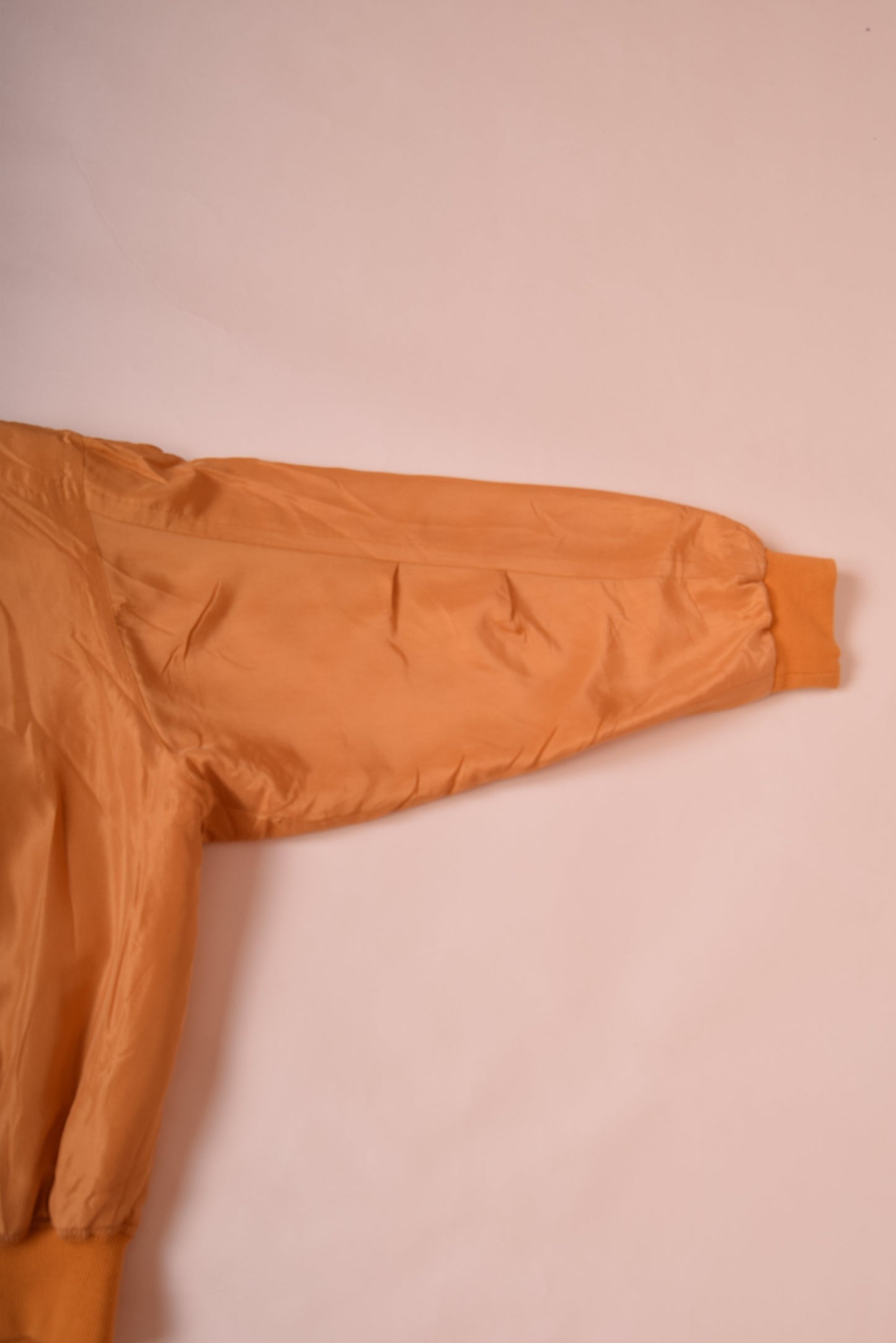 Vintage Silk Bomber with Shoulder Pads