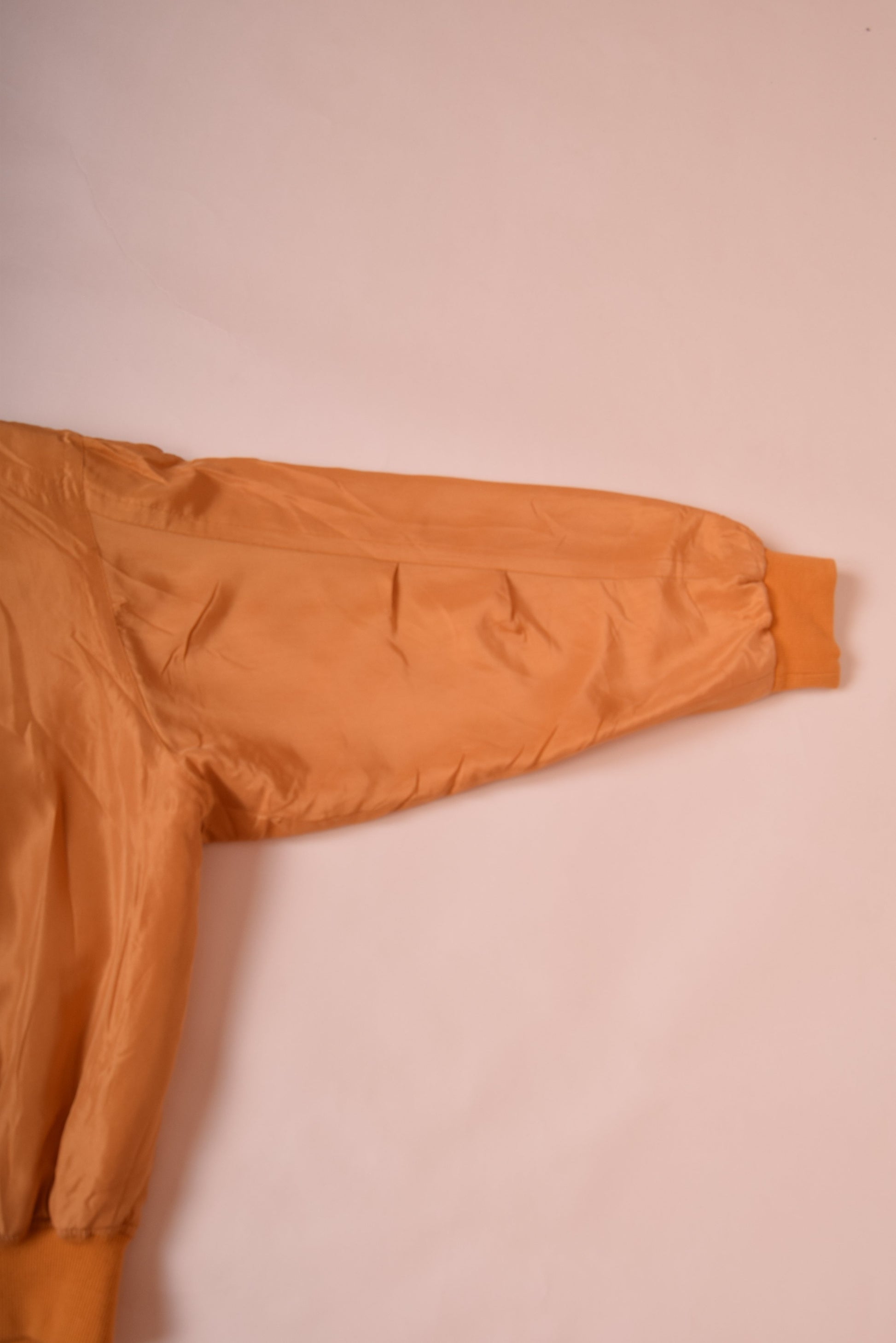 Vintage Silk Bomber with Shoulder Pads