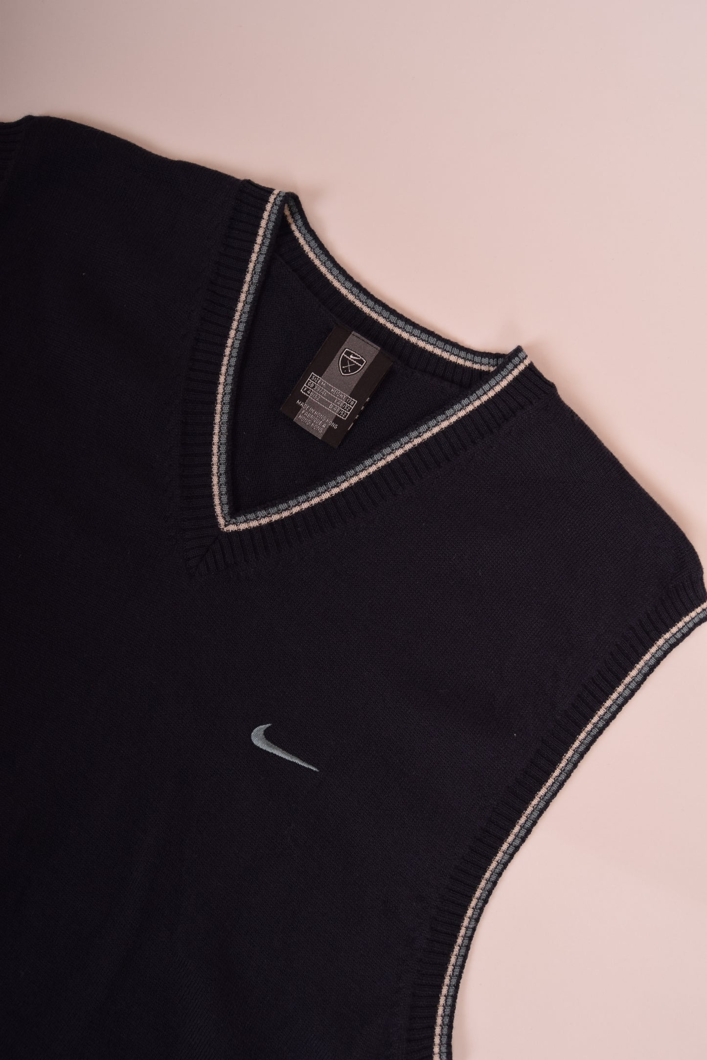 Vintage Nike Golf Vest 90's Navy Blue Size M 100% Merino Wool