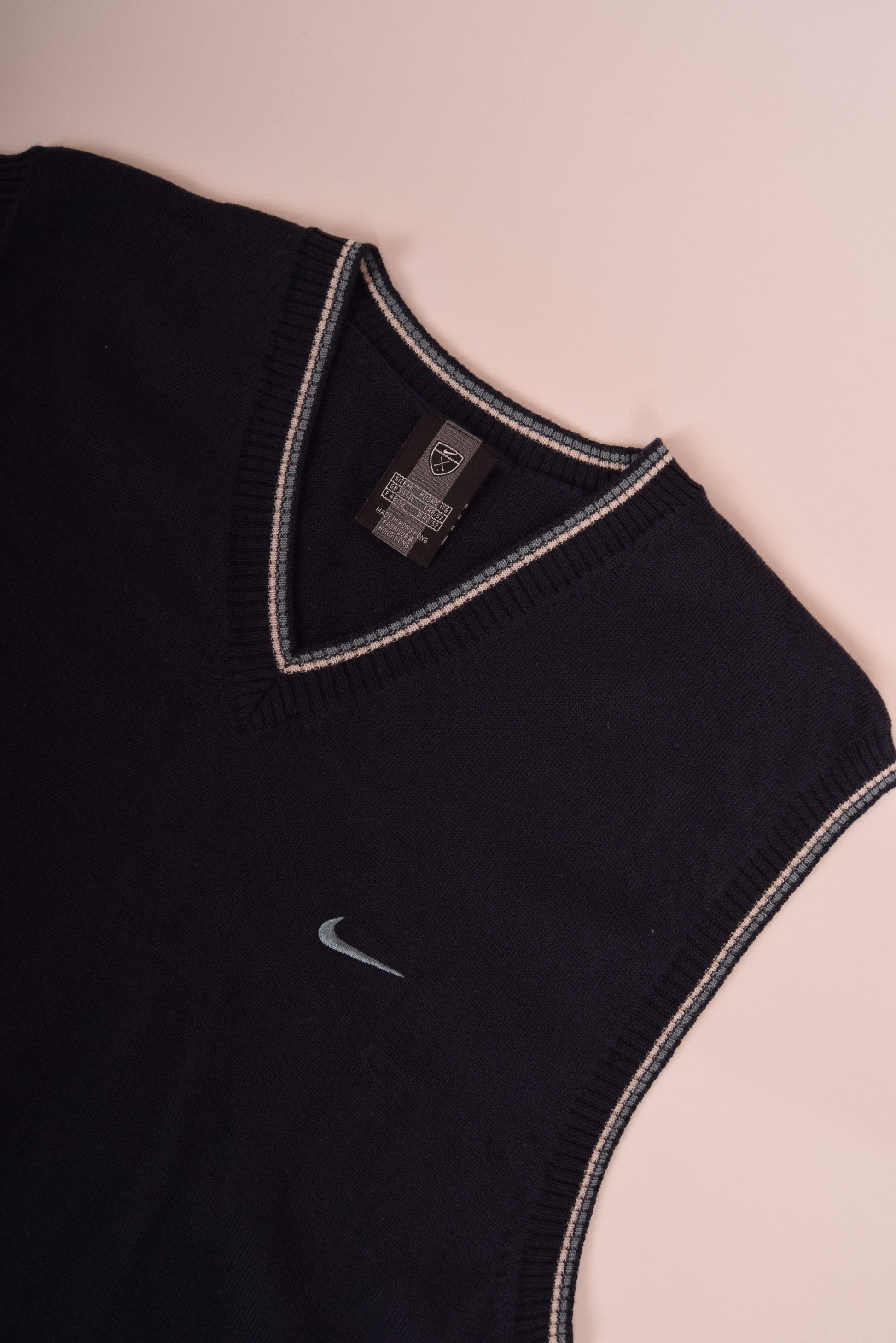 Vintage Nike Golf Vest 90's Navy Blue Size M 100% Merino Wool
