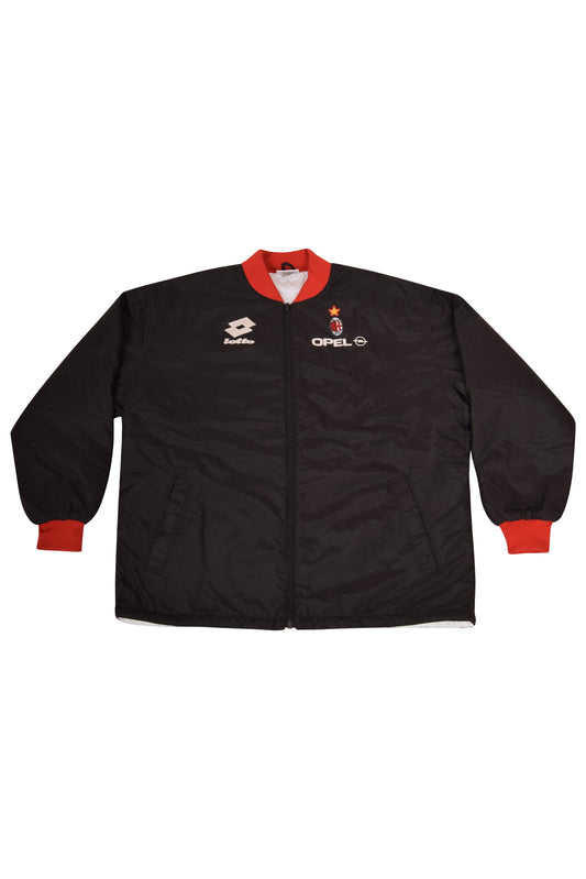 AC Milan Lotto Quilted Jacket 90's Size XXL Made in Italy Opel