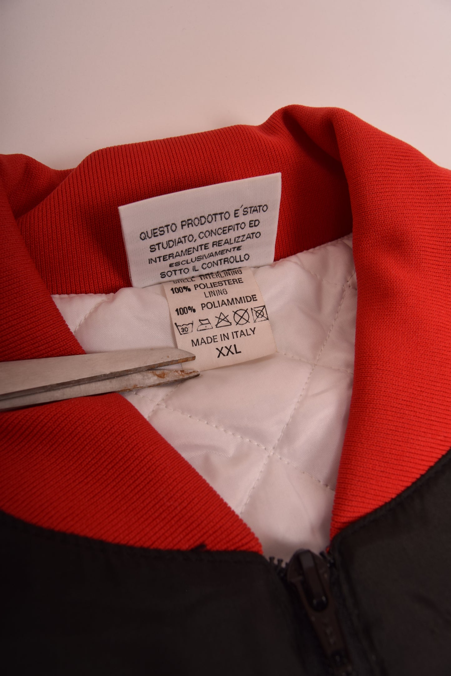 AC Milan Lotto Quilted Jacket 90's Size XXL Made in Italy Opel
