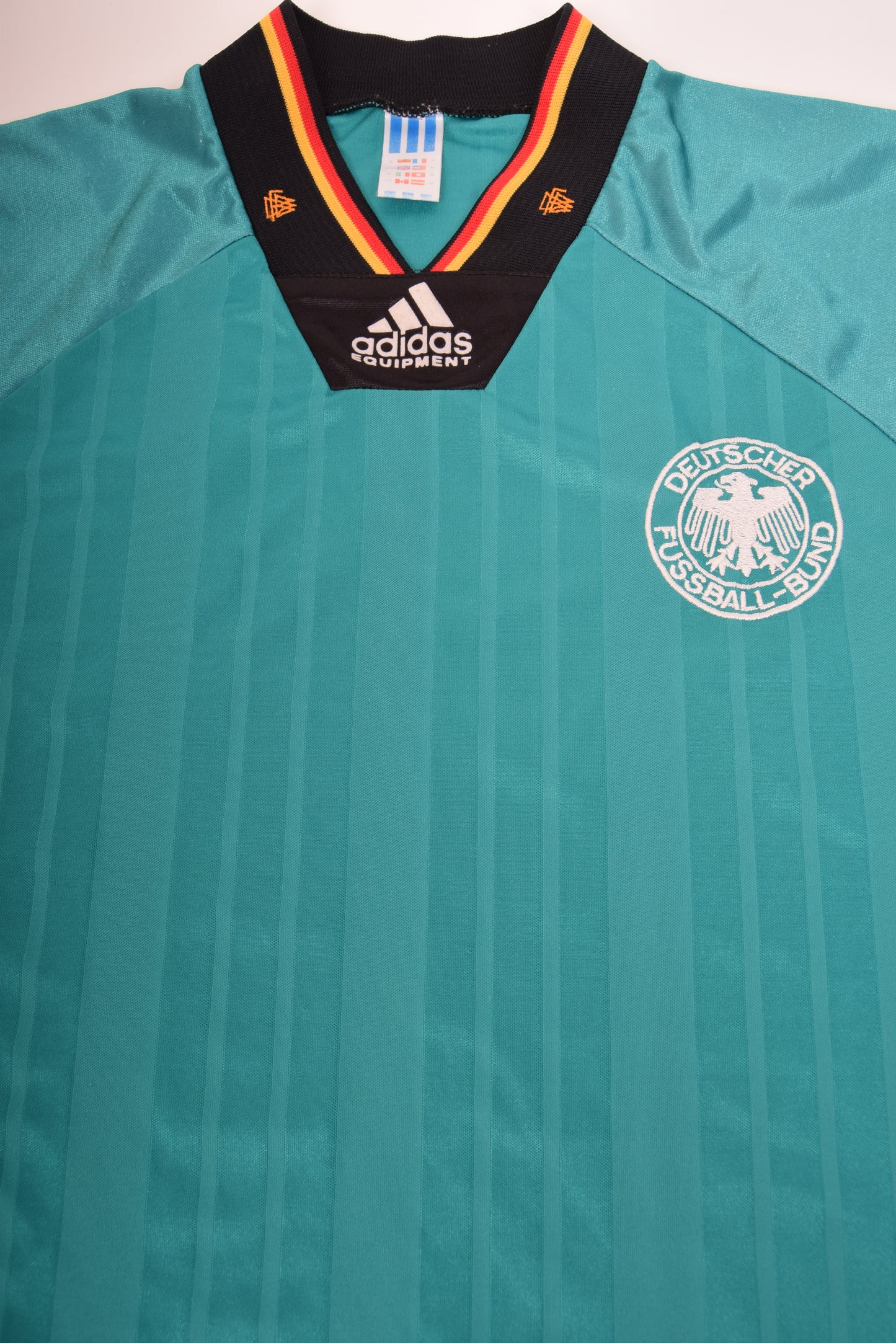 Vintage Germany Adidas 1992 - 1994 Away Football Shirt Size M Made in UK Green
