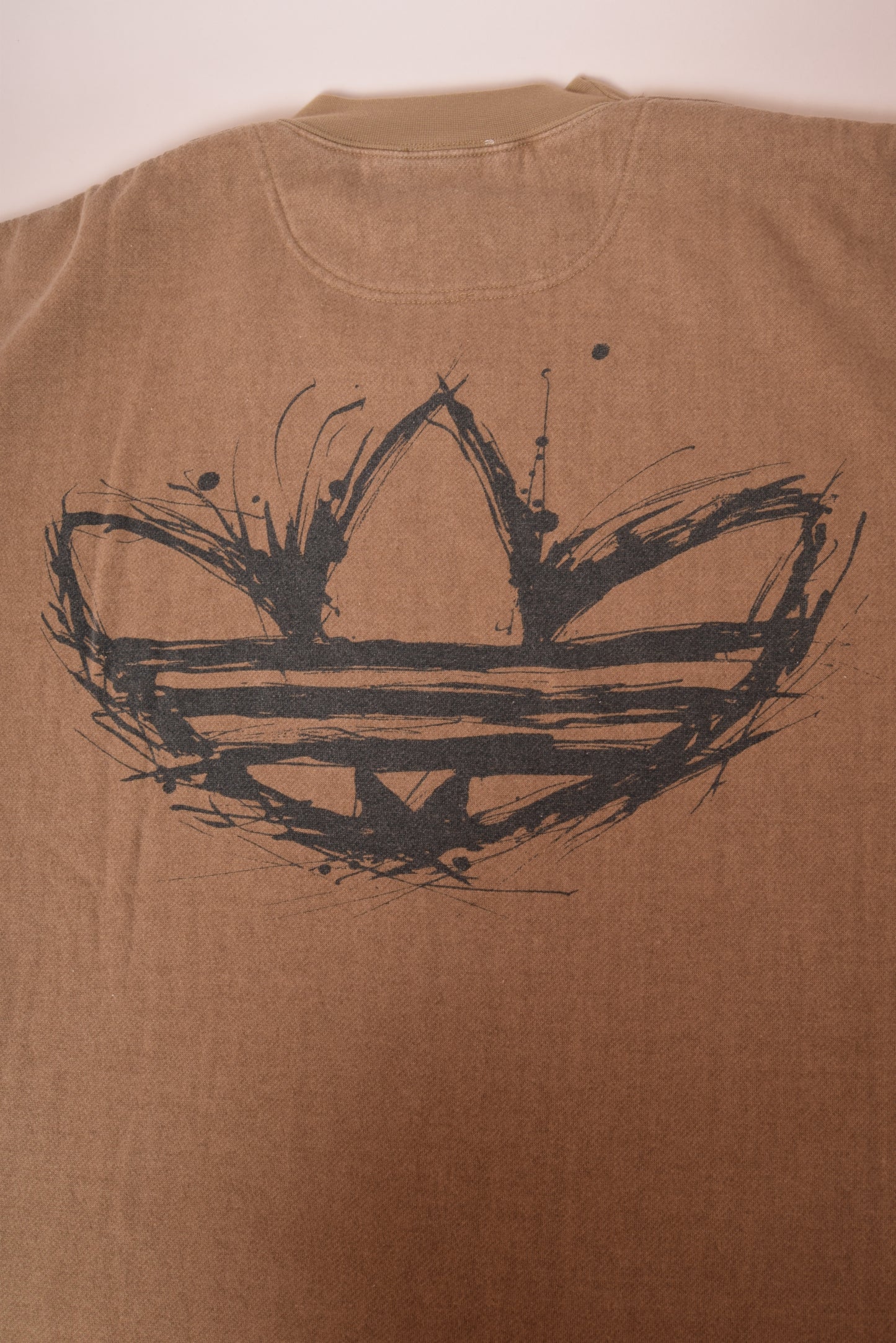 Vintage 90's Adidas Sweatshirt Crew Neck Brown Size XL-XXL