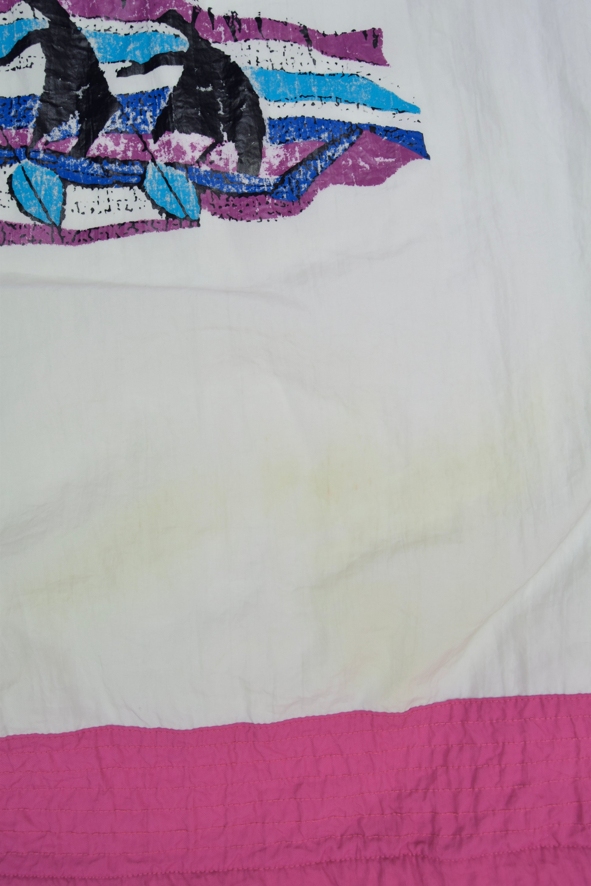 Vintage Adidas Jacket / Shell  Pink Blue Cyan White Size M L