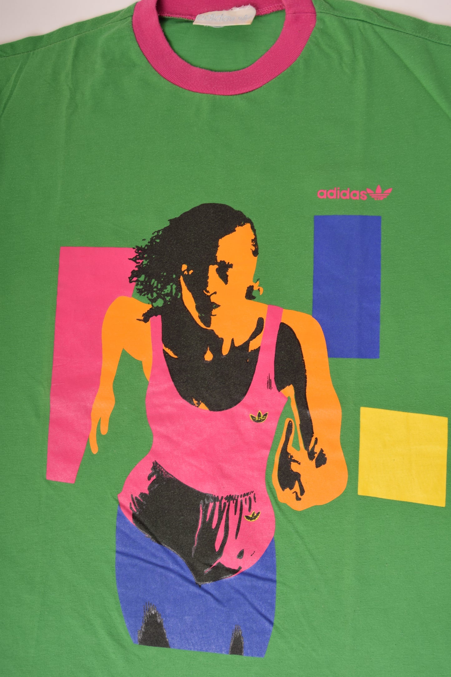 Vintage Adidas 90's T-Shirt I Can I Want Size S-M Green