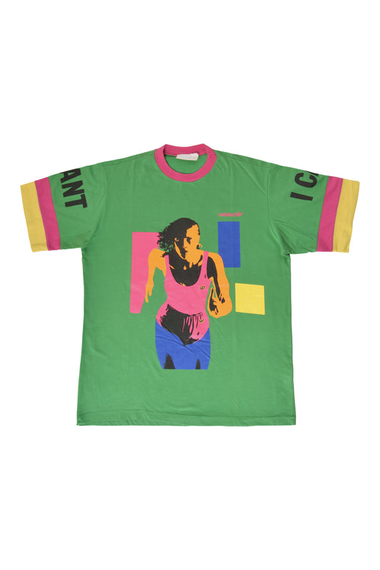 Vintage Adidas 90's T-Shirt I Can I Want Size S-M Green