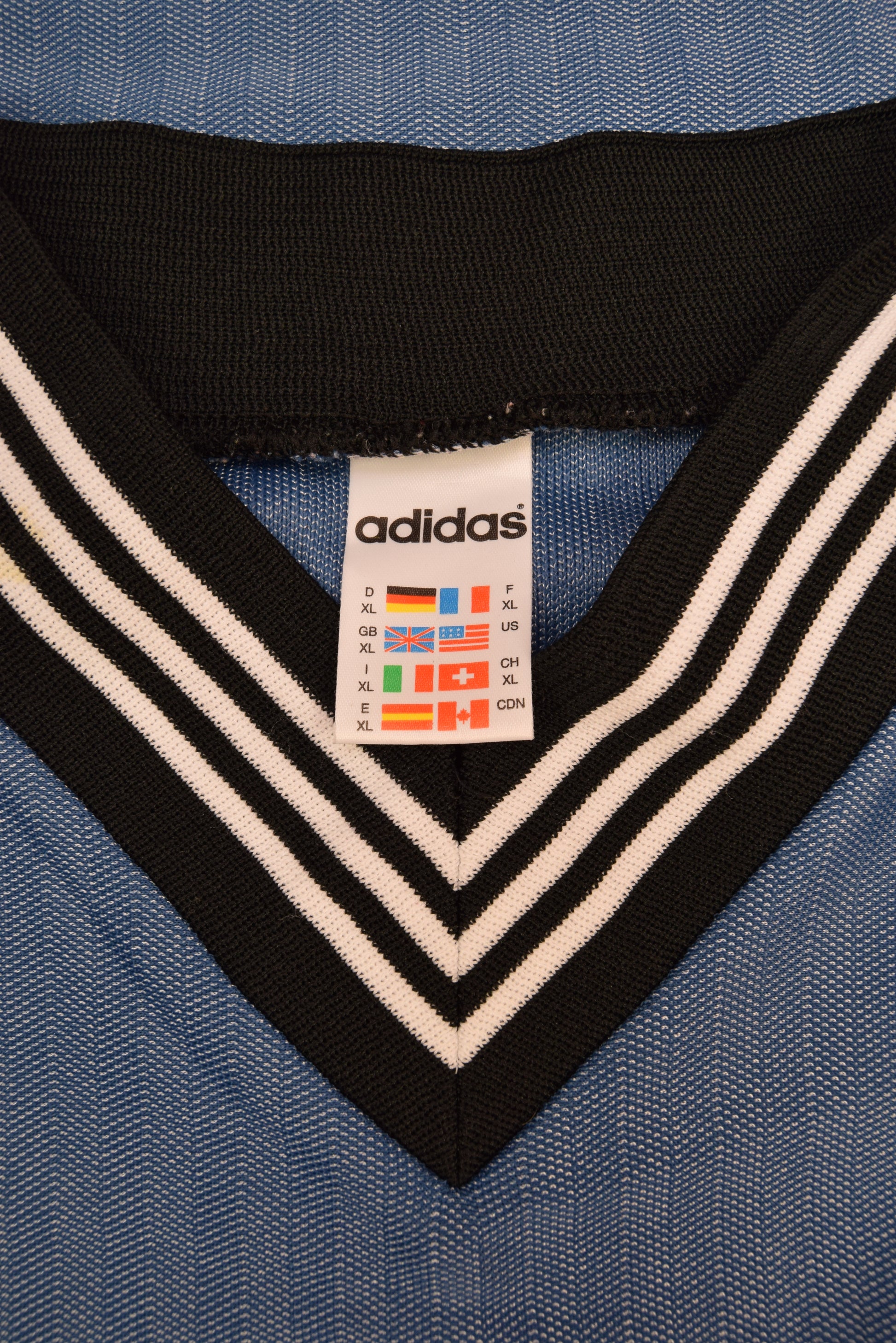 Vintage Newcastle United Adidas 1996 - 1997 Away Football Shirt Blue Newcastle Brown Ale Size XL Mande in England 02640