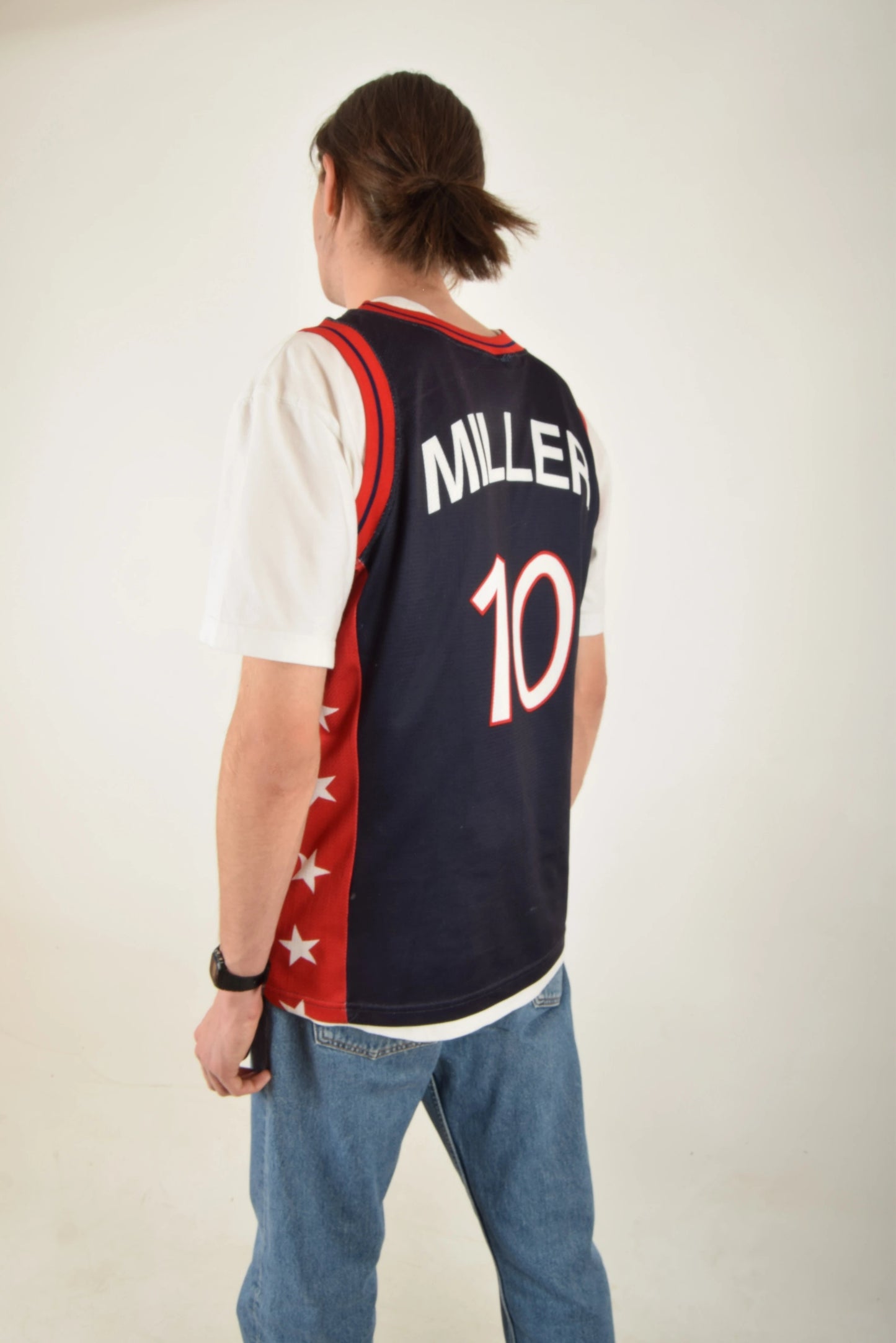 Vintage 90s Champion Jersey USA Reggie Miller No 10 Size S