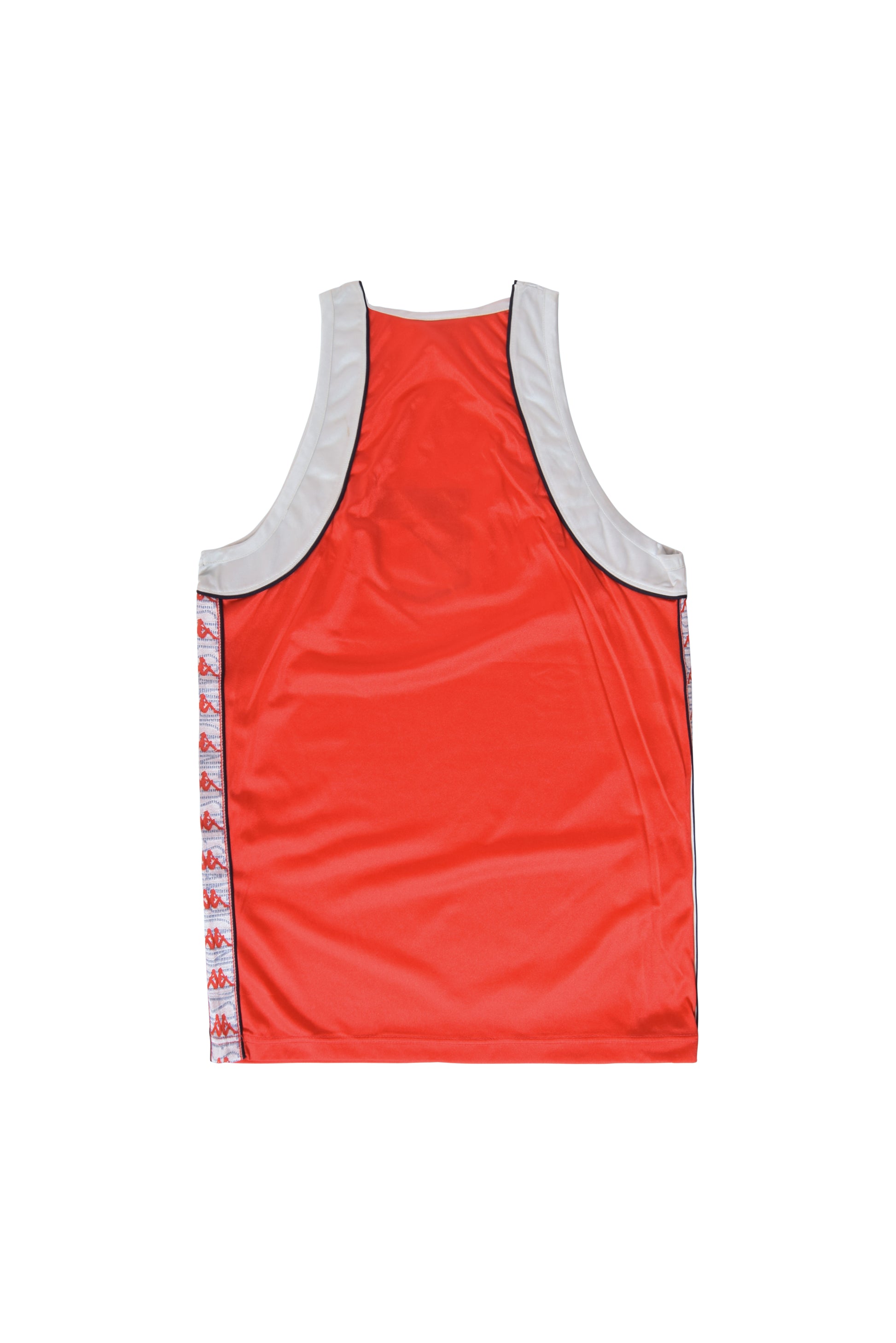 Vintage 80's USA Kappa Track & Field Tank Top Los Angeles Olympic 1984 Made in Italy Red Grey