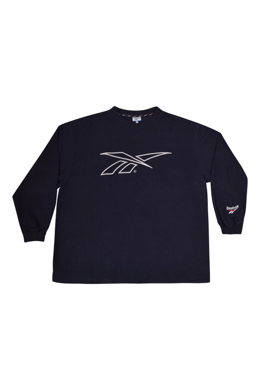 Vintage Reebok Sweatshirt 90's Navy Blue Size XL