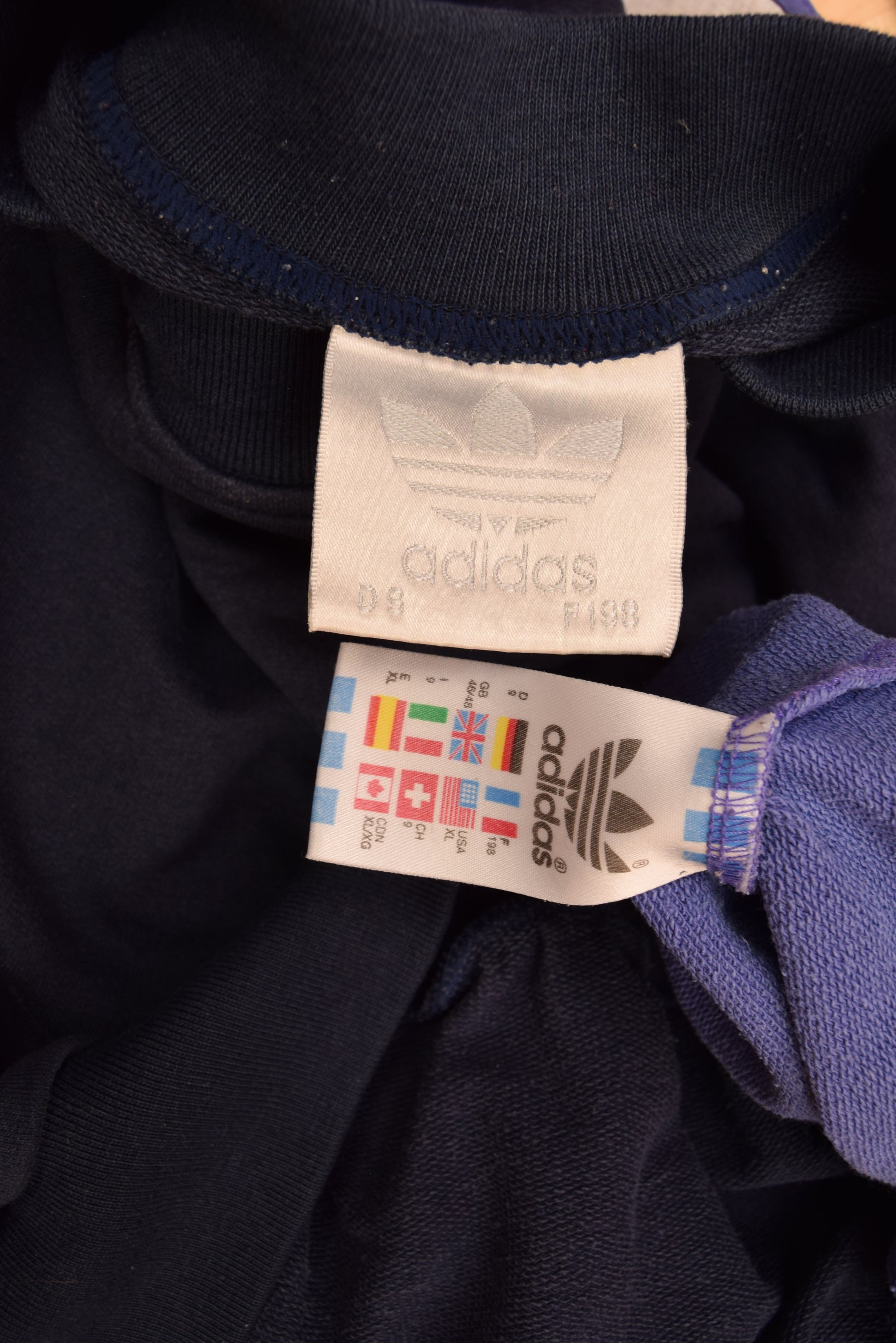 Vintage 90's Adidas Sweatshirt Crew Neck Size XL Blue Purple Grey