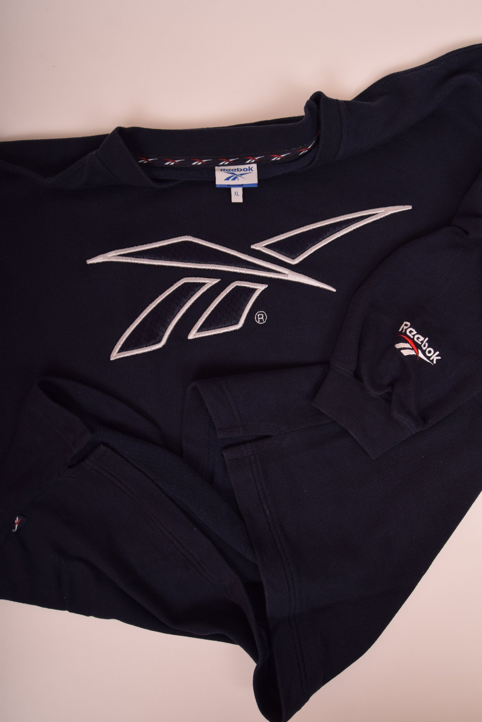 Vintage Reebok Sweatshirt 90's Navy Blue Size XL