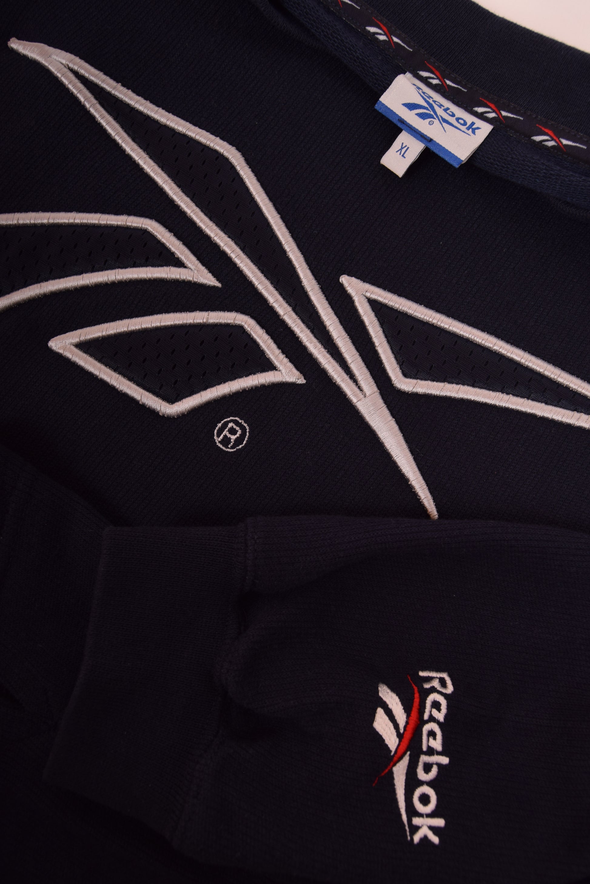 Vintage Reebok Sweatshirt 90's Navy Blue Size XL
