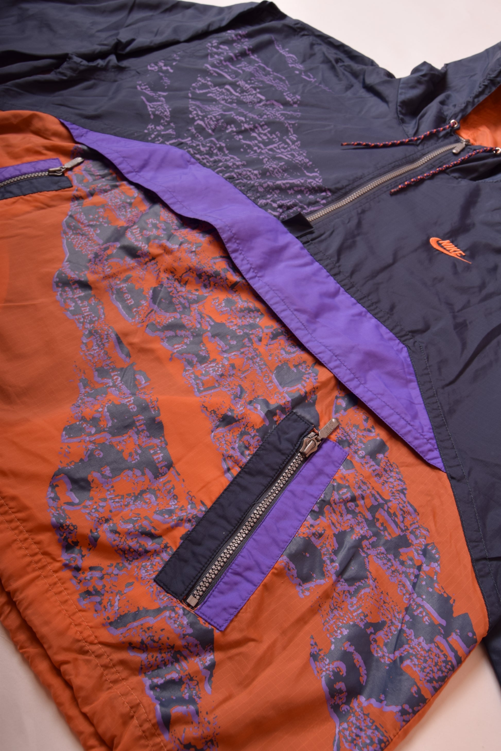 Vintage Nike 90's Shell / Jacket Size XXL Crazy Pattern