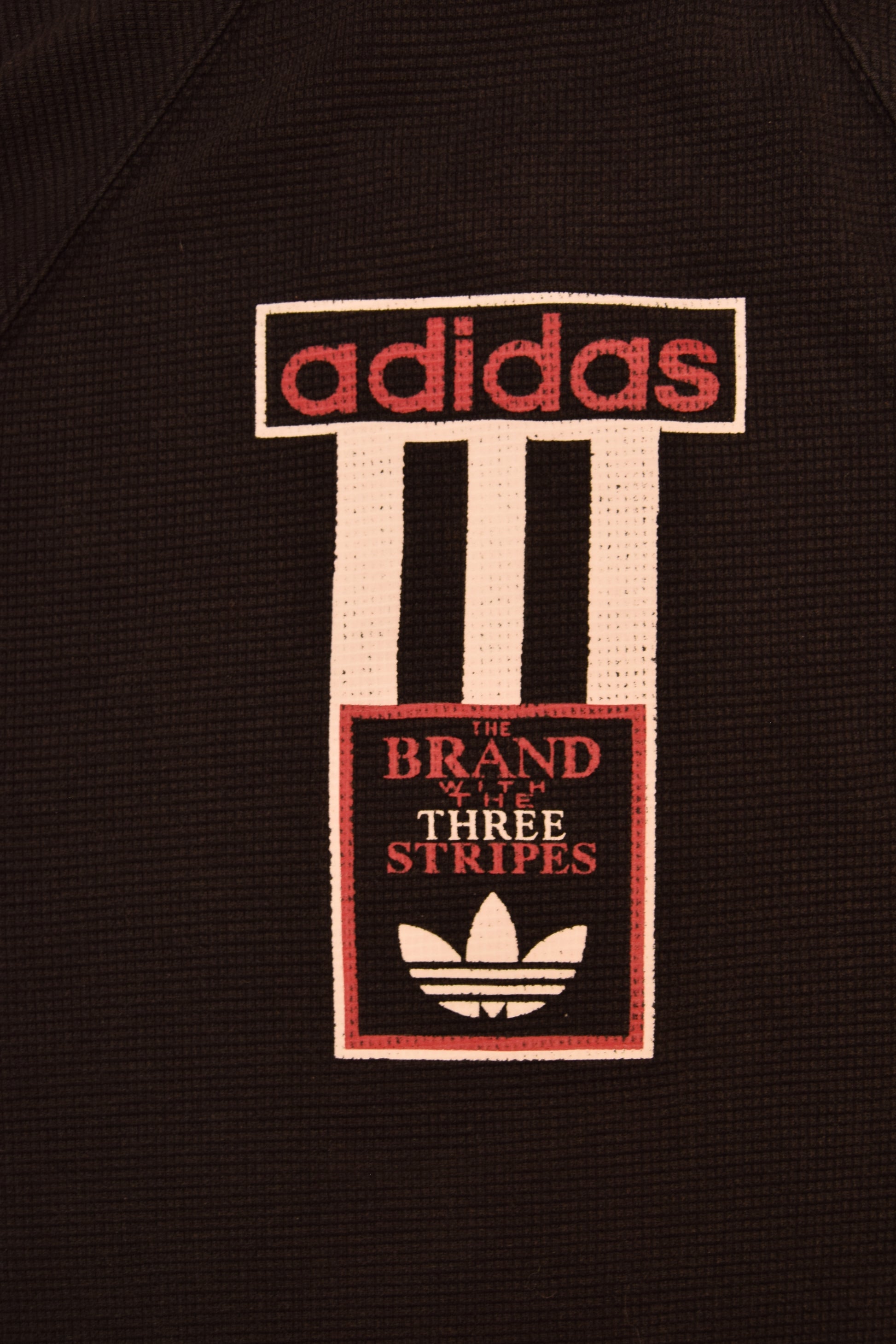 Vintage Adidas Sweatshirt The Brand With The Three Stripes Black Red Size S-M