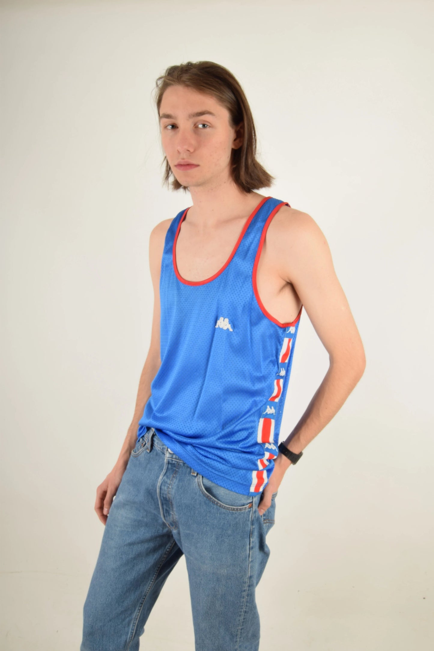 Vintage 80s Kappa Tank Top USA Track and Field Team Made in Italy 1984 Olympic Los Angeles