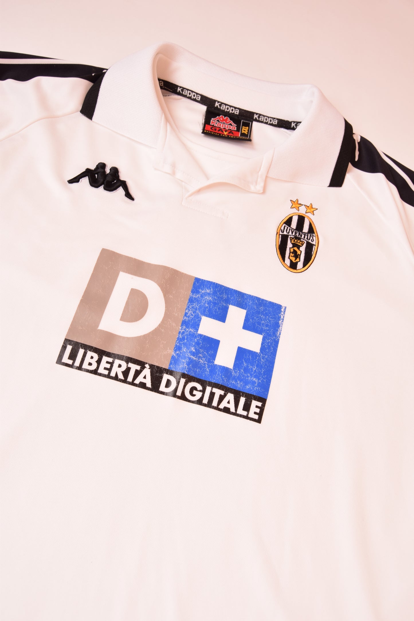 Vintage Kappa Juventus Shirt 1998-1999 Away D+ White Size XXL Made in Italy