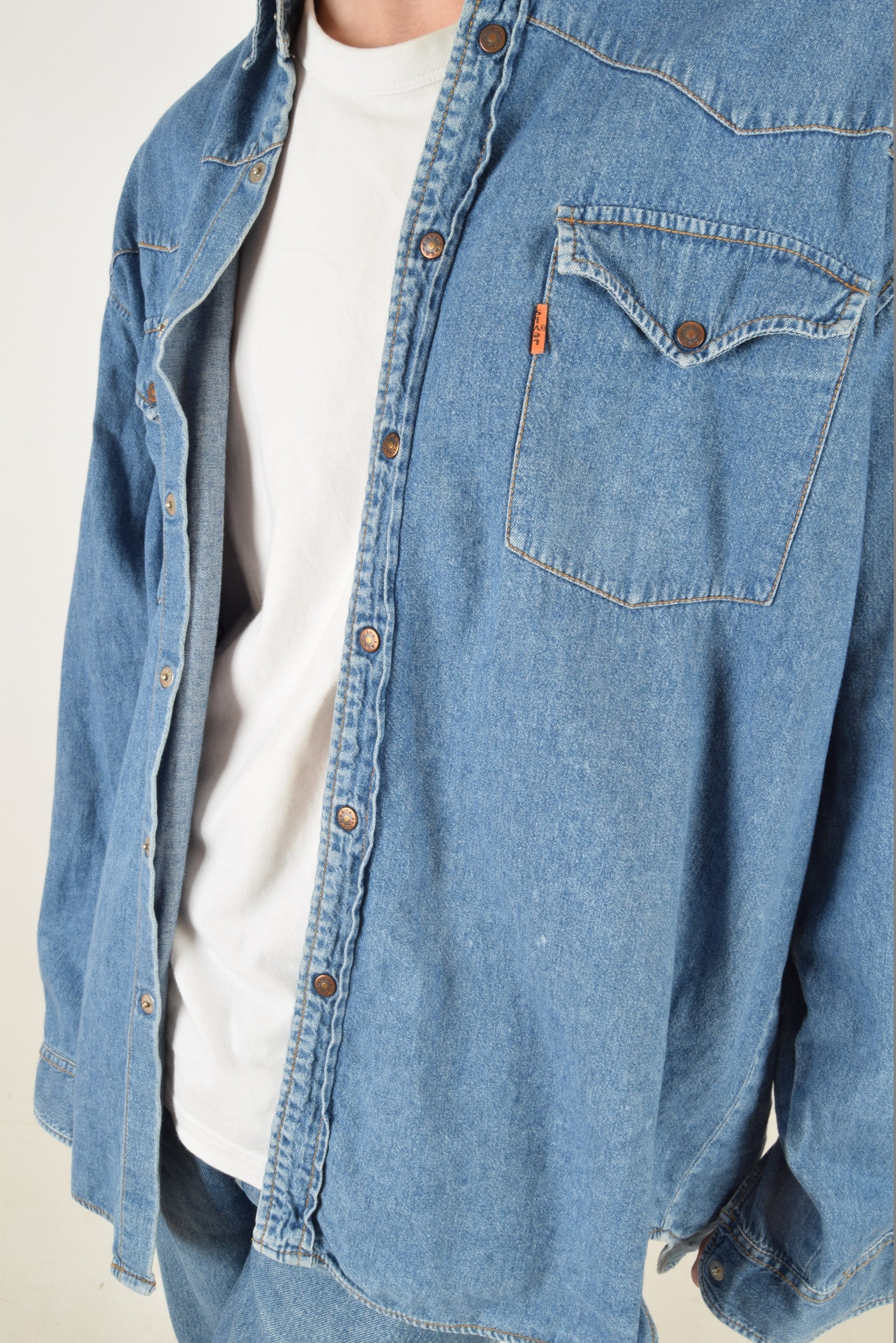 Vintage 90s Levi's Denim / Jeans Shirt Size L- XL