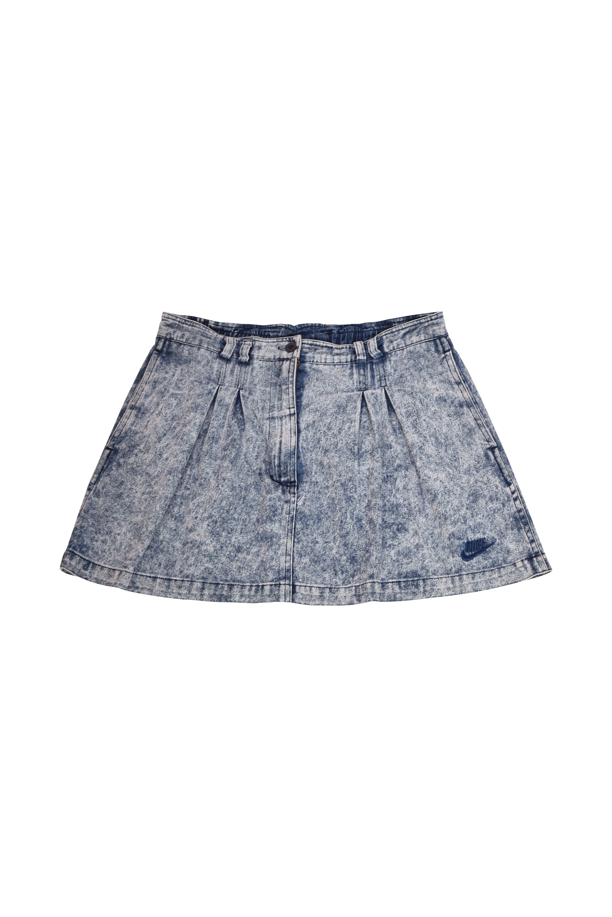 Vintage Nike Challenge Court Skirt Acid Denim Washed Size L Andre Agassi