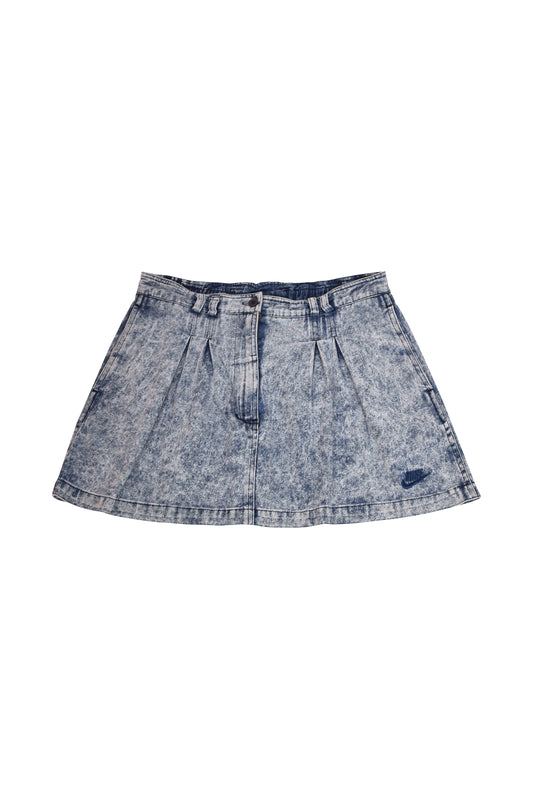 Vintage Nike Challenge Court Skirt Acid Denim Washed Size L Andre Agassi