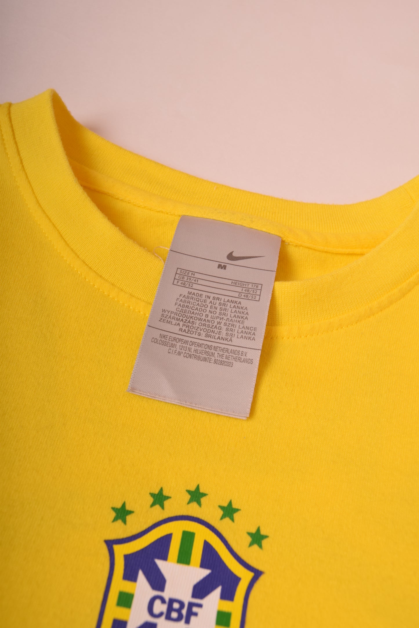 Ronaldinho Brazil CBF Nike 2004-2006 T-Shirt Size M Yellow
