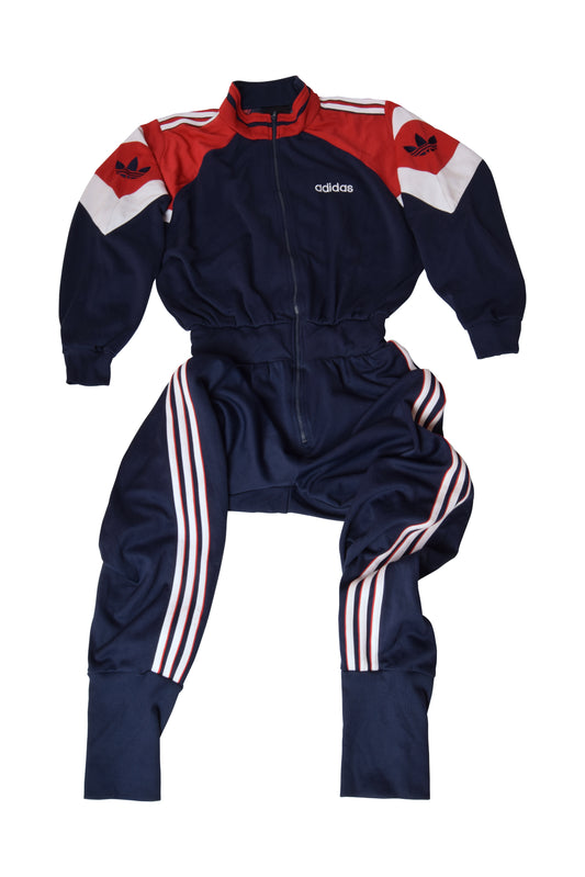 Vintage 90's Adidas Jumpsuit Size L Blue Red White