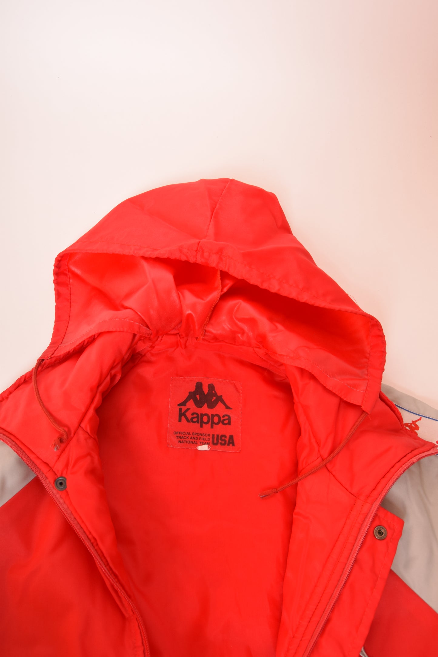 Vintage 80's Kappa Jacket Made in Italy Red Grey