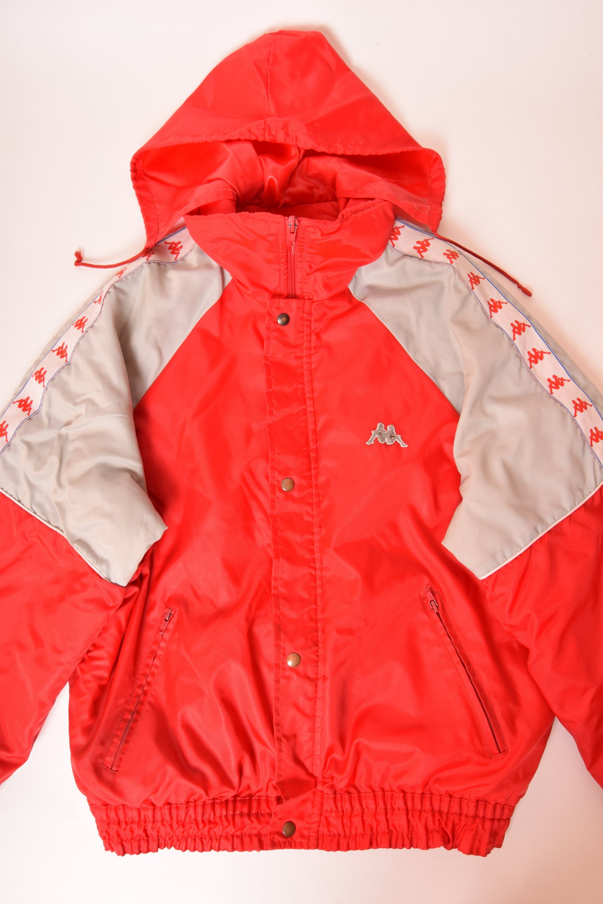 Vintage 80's Kappa Jacket Made in Italy Red Grey