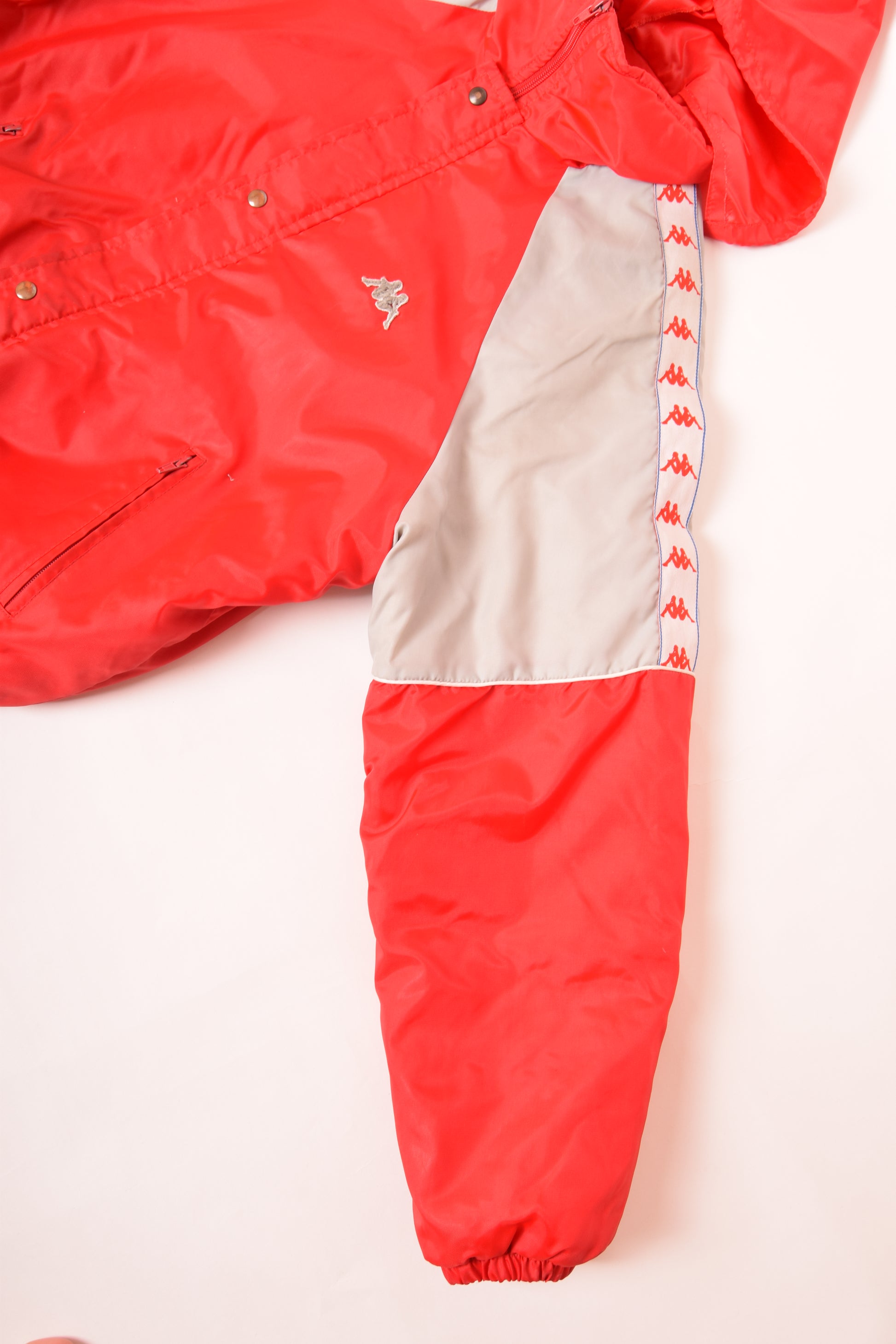 Vintage 80's Kappa Jacket Made in Italy Red Grey