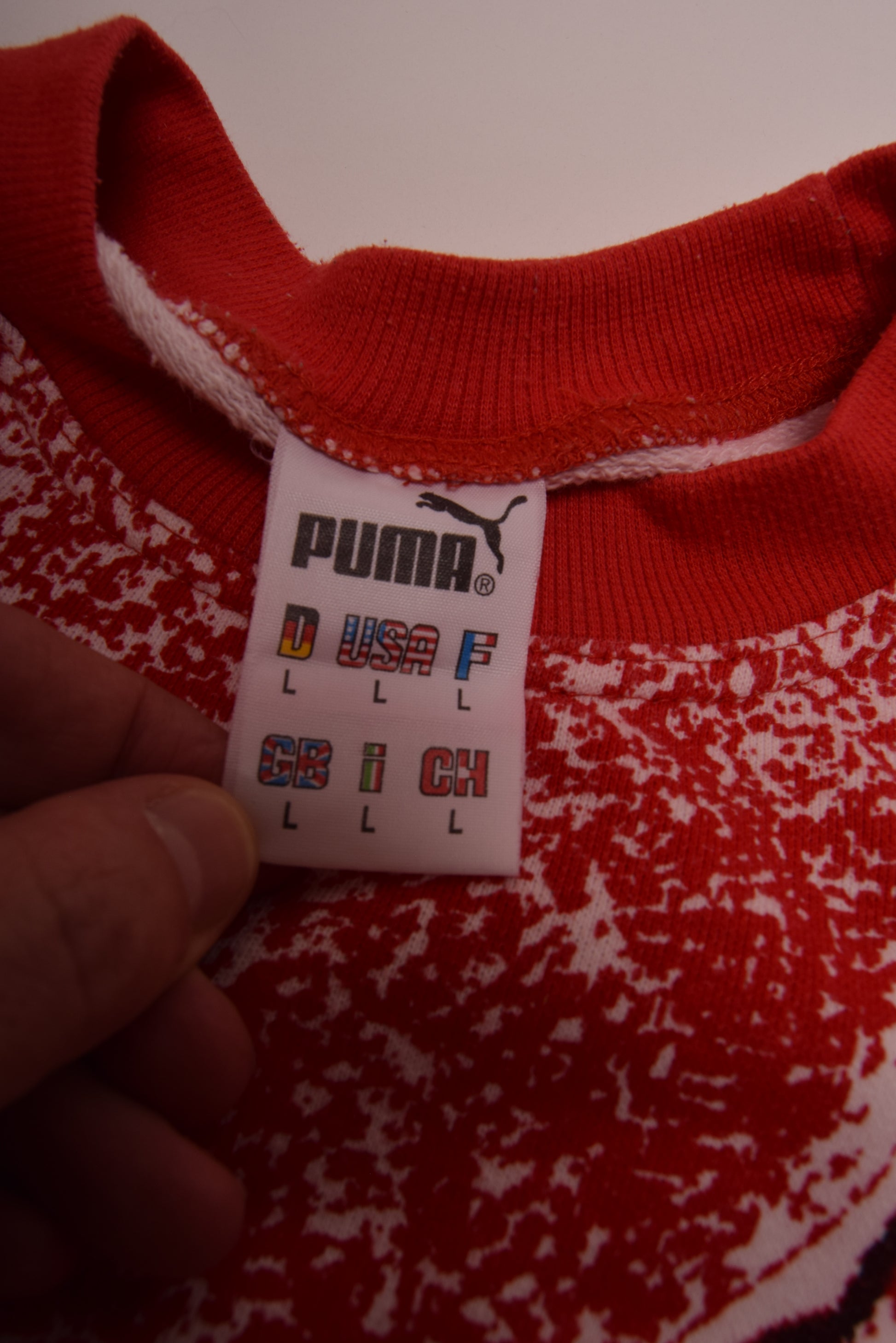 Vintage 90's FC Köln Cologne Puma Sweatshirt Size L Red White