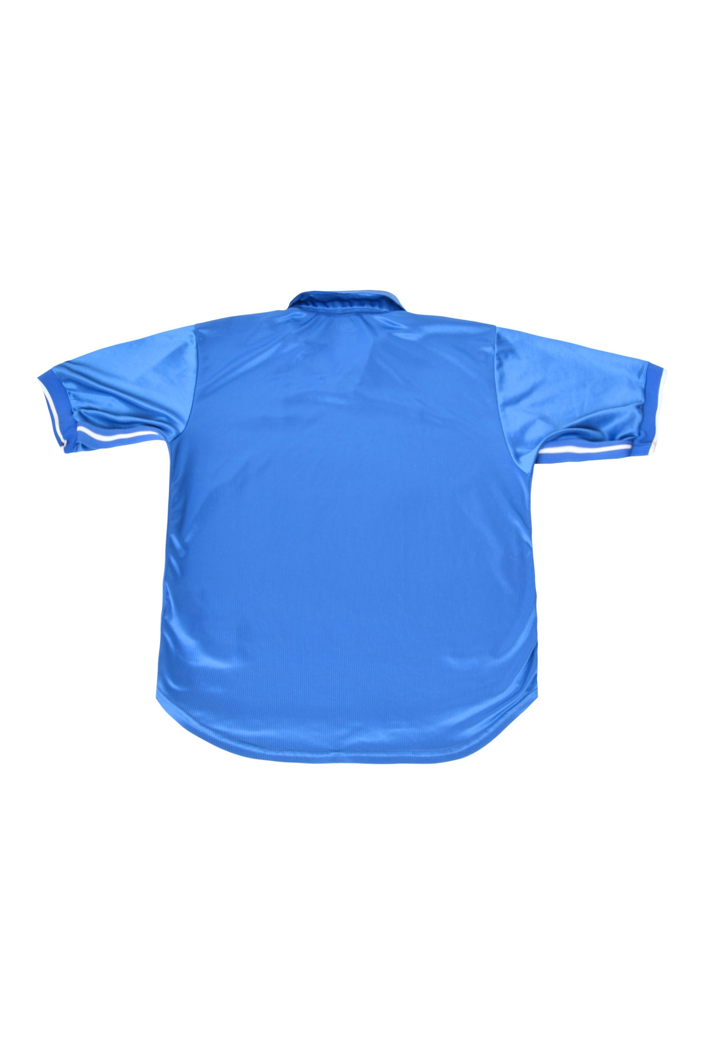 Vintage Italy Italia Home Football Shirt 1998 France World Cup Size L Blue Made in UK