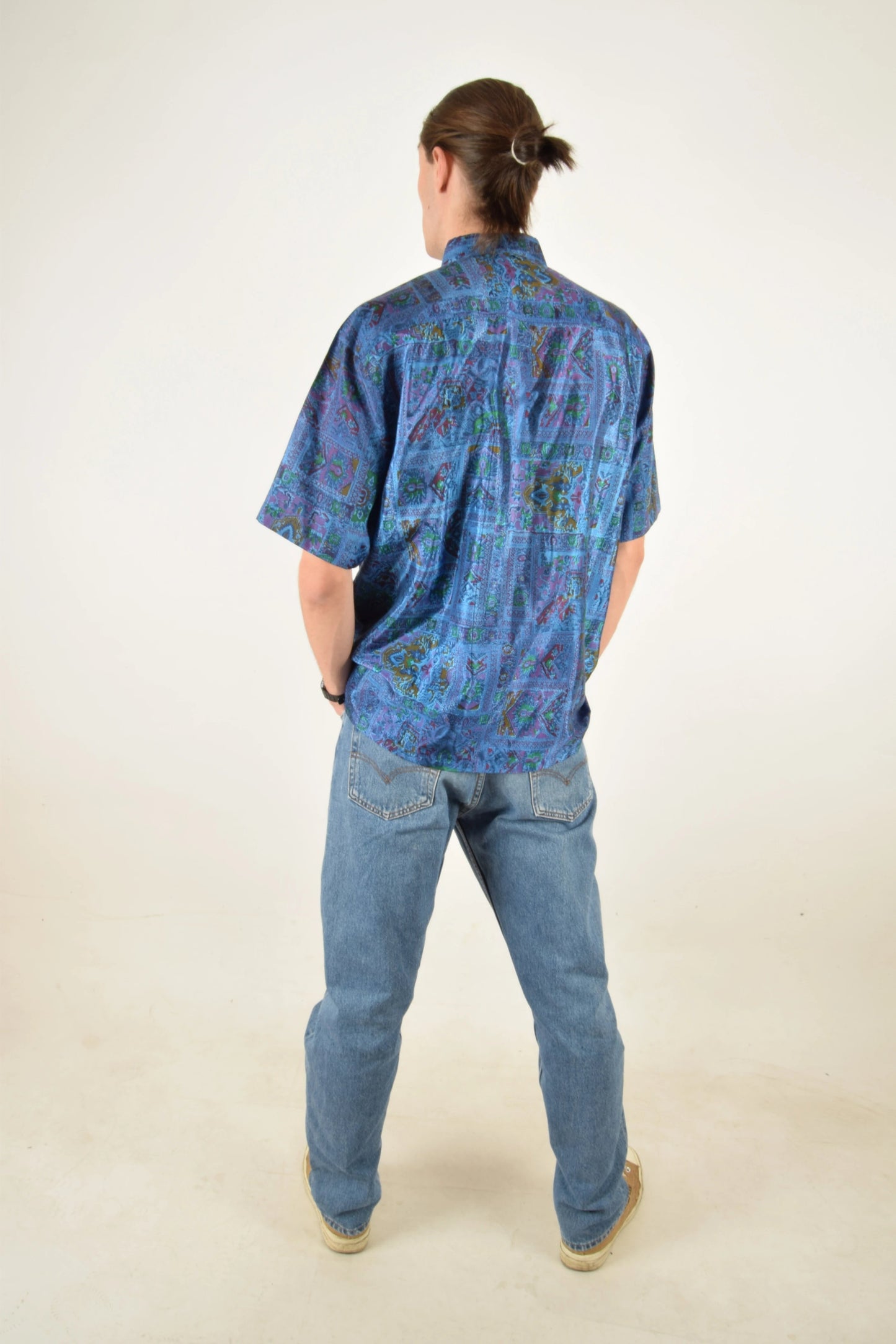 Vintage Shirt Festival Thai Silk Size XL